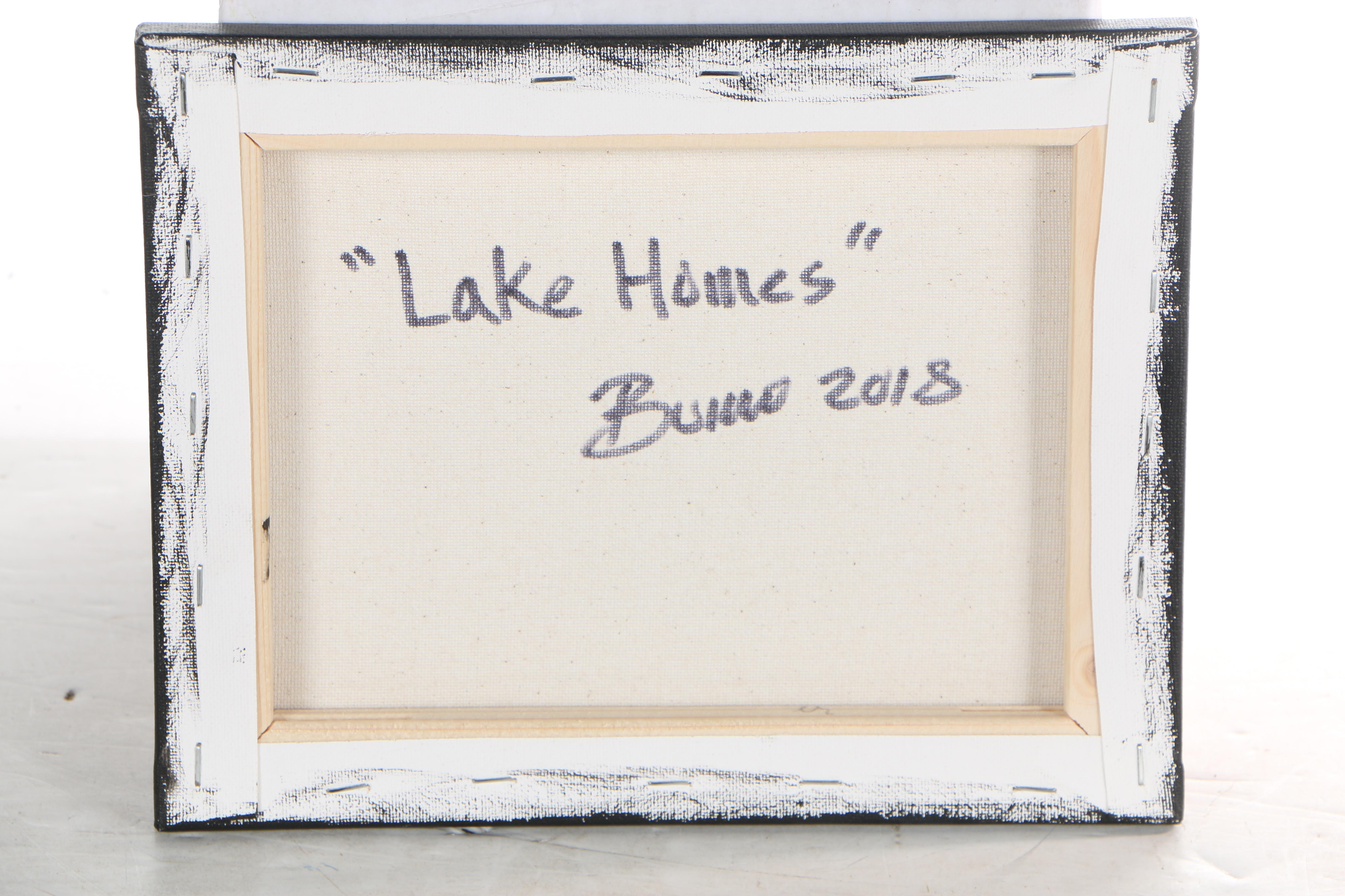 Douglas Bumo Johnpeer Oil Painting "Lake Homes"