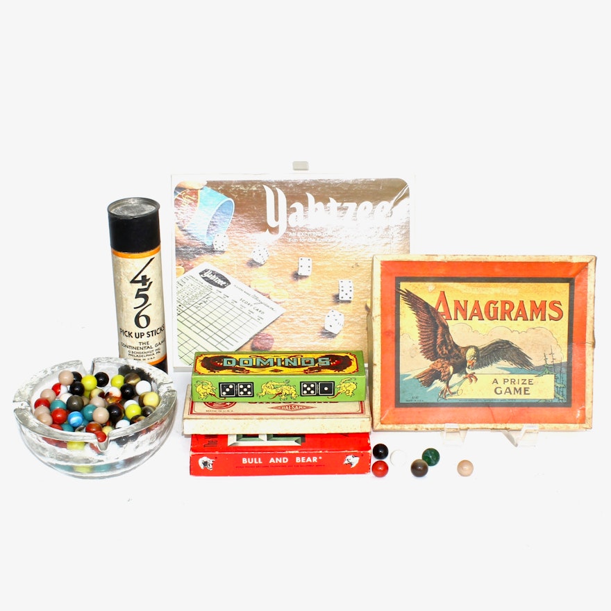 Vintage Games and Glass Marbles