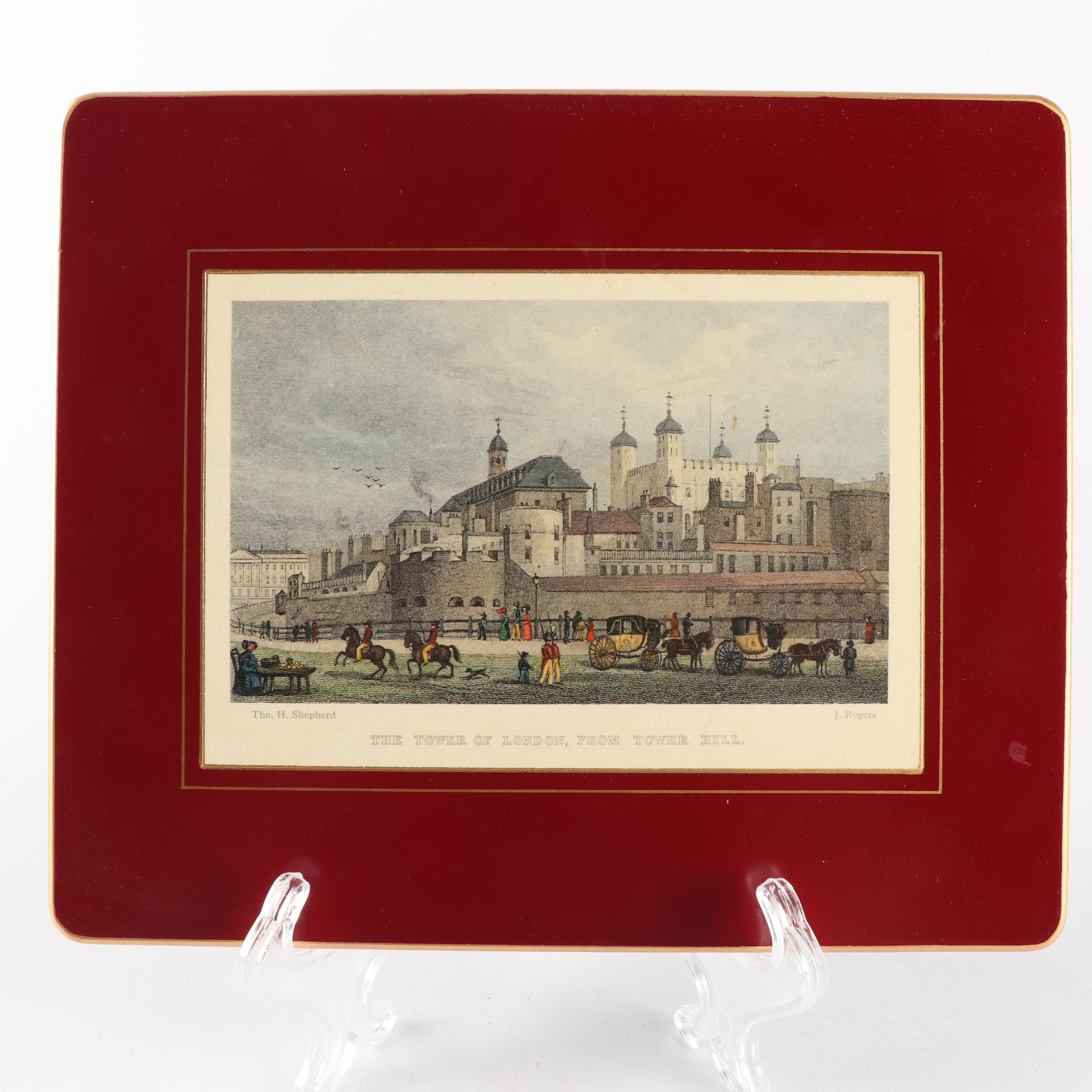 Vintage Lady Claire Place Mat and Coaster set from "London Collection"