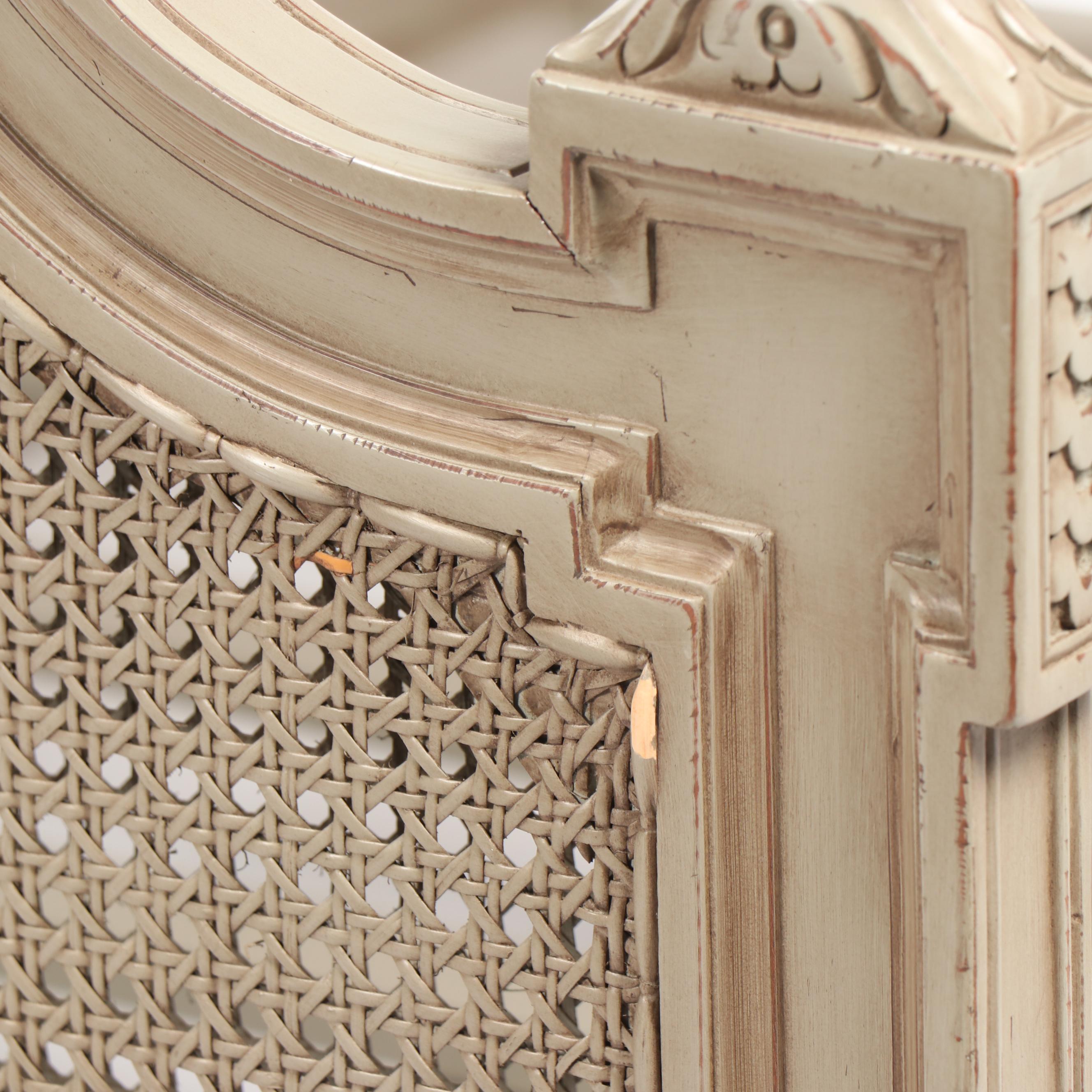 Gustavian Style Painted Wooden Twin Size Bed Frames, 21st Century