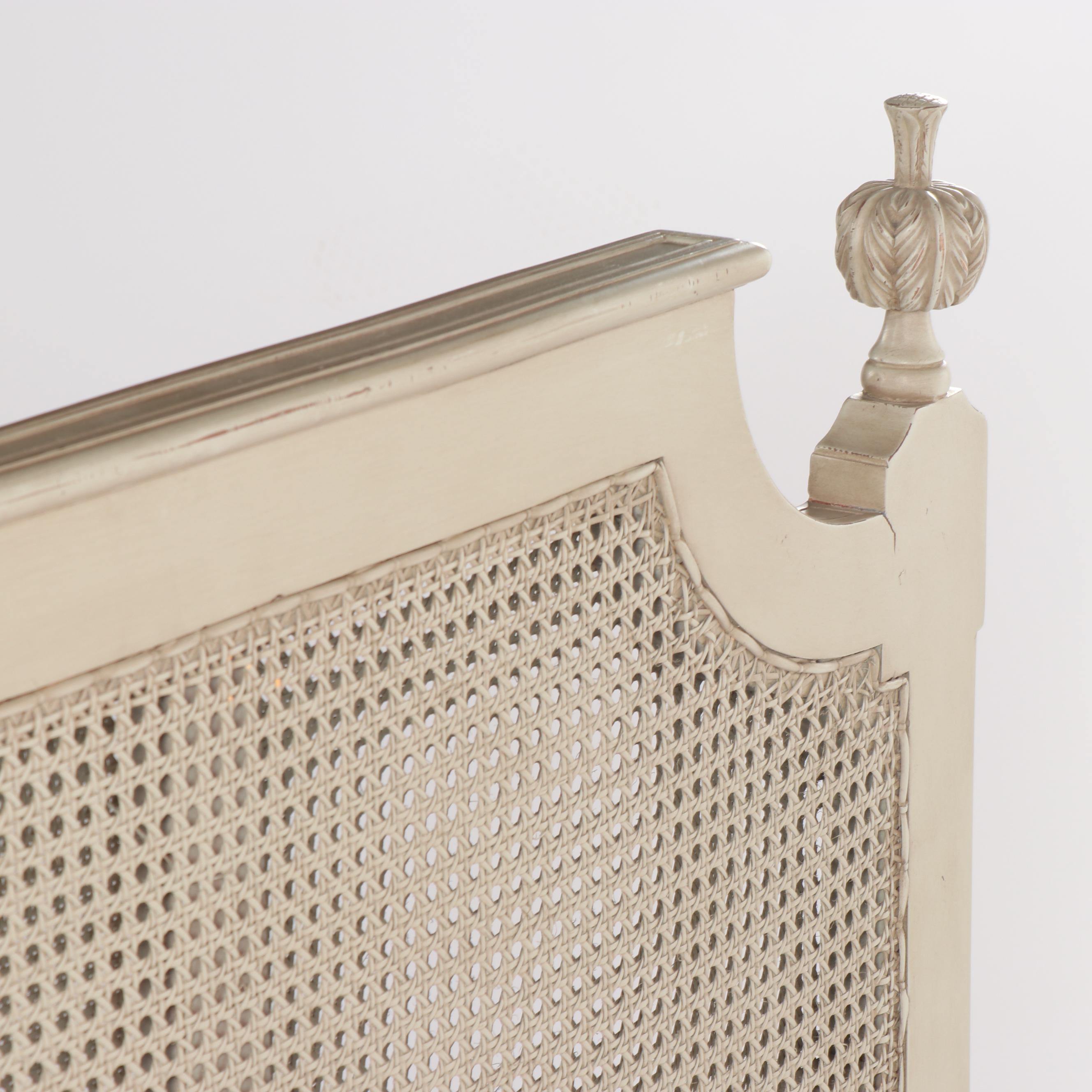 Gustavian Style Painted Wooden Twin Size Bed Frames, 21st Century