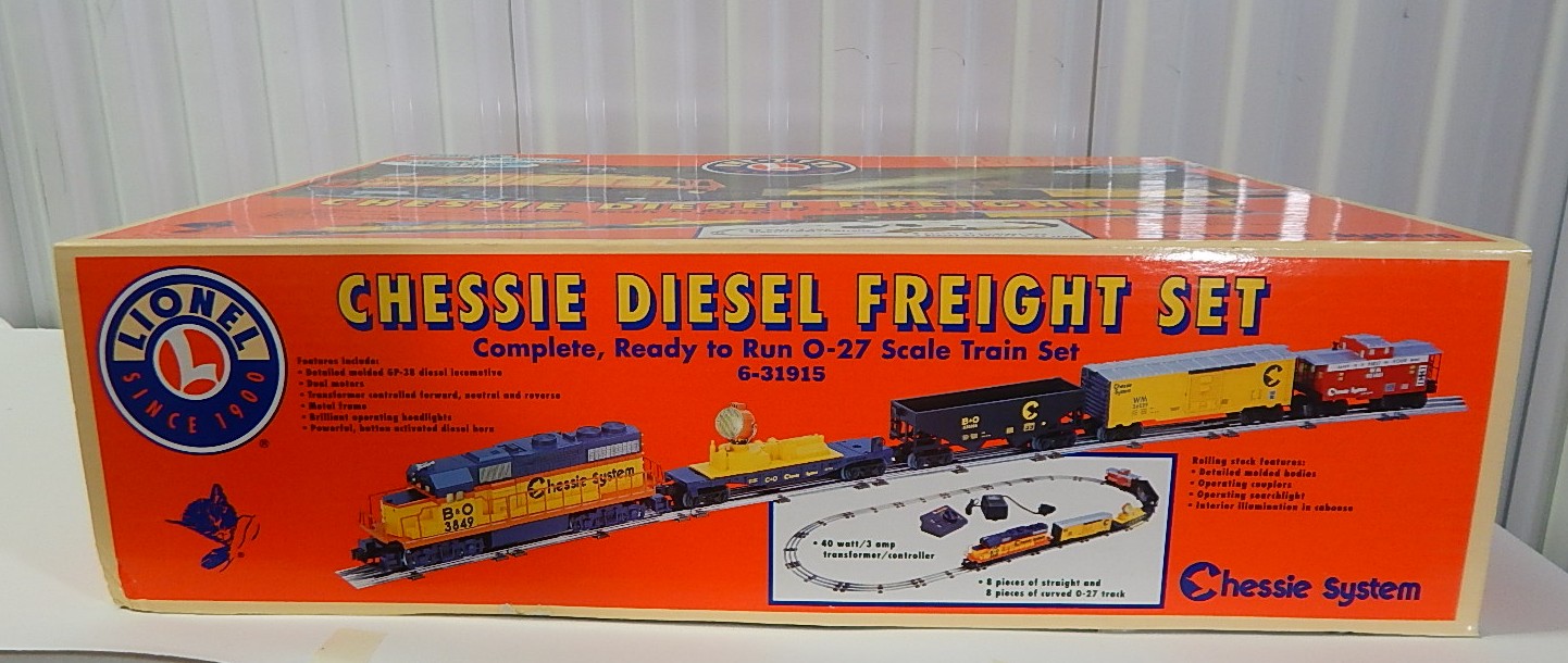 Lionel Chessie Diesel Freight Train Set with Box - Missing Tracks