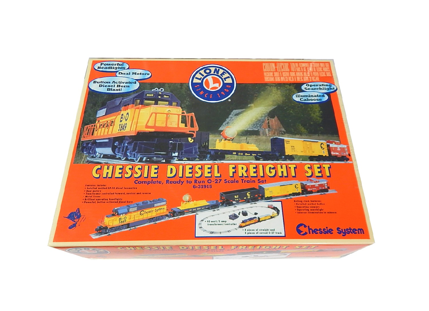 Lionel Chessie Diesel Freight Train Set with Box - Missing Tracks