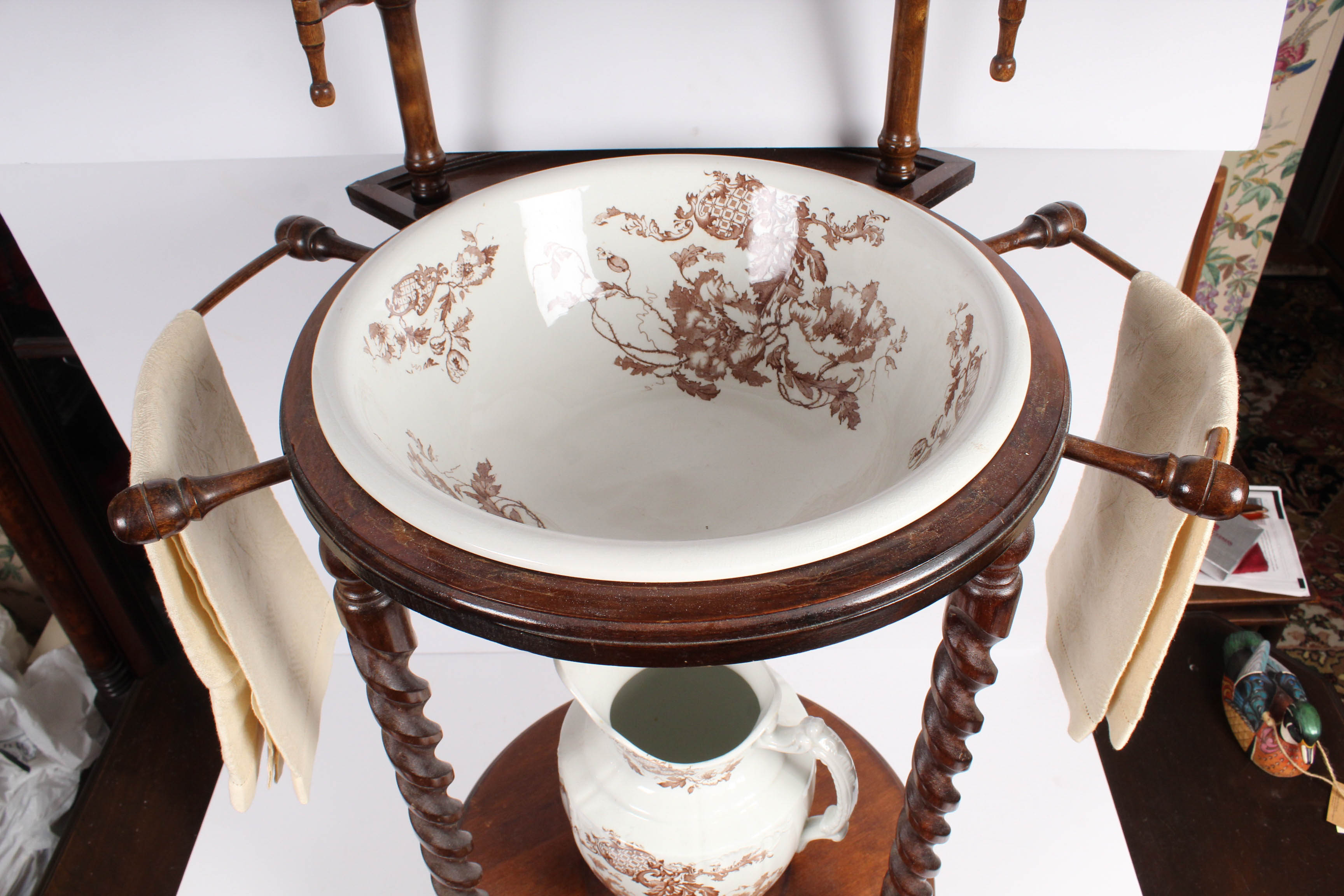 Antique Wooden Wash Basin Stand