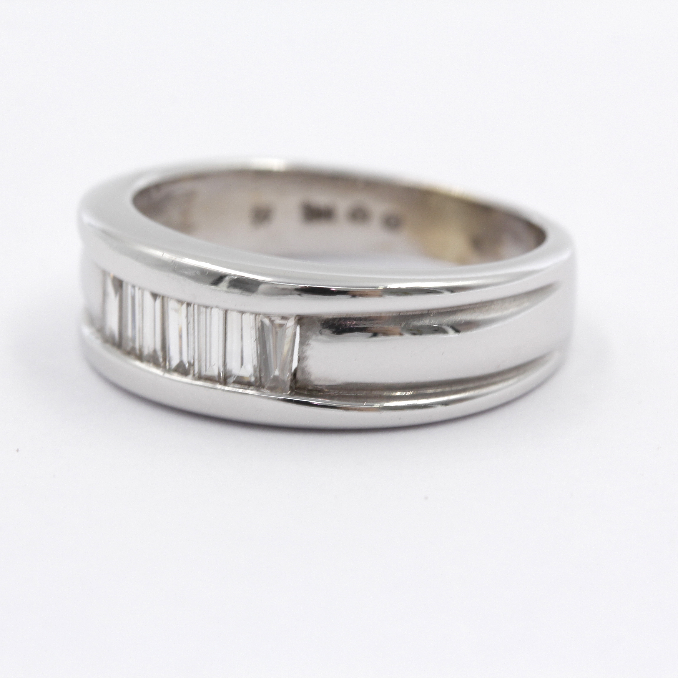14K White Gold Diamond Band