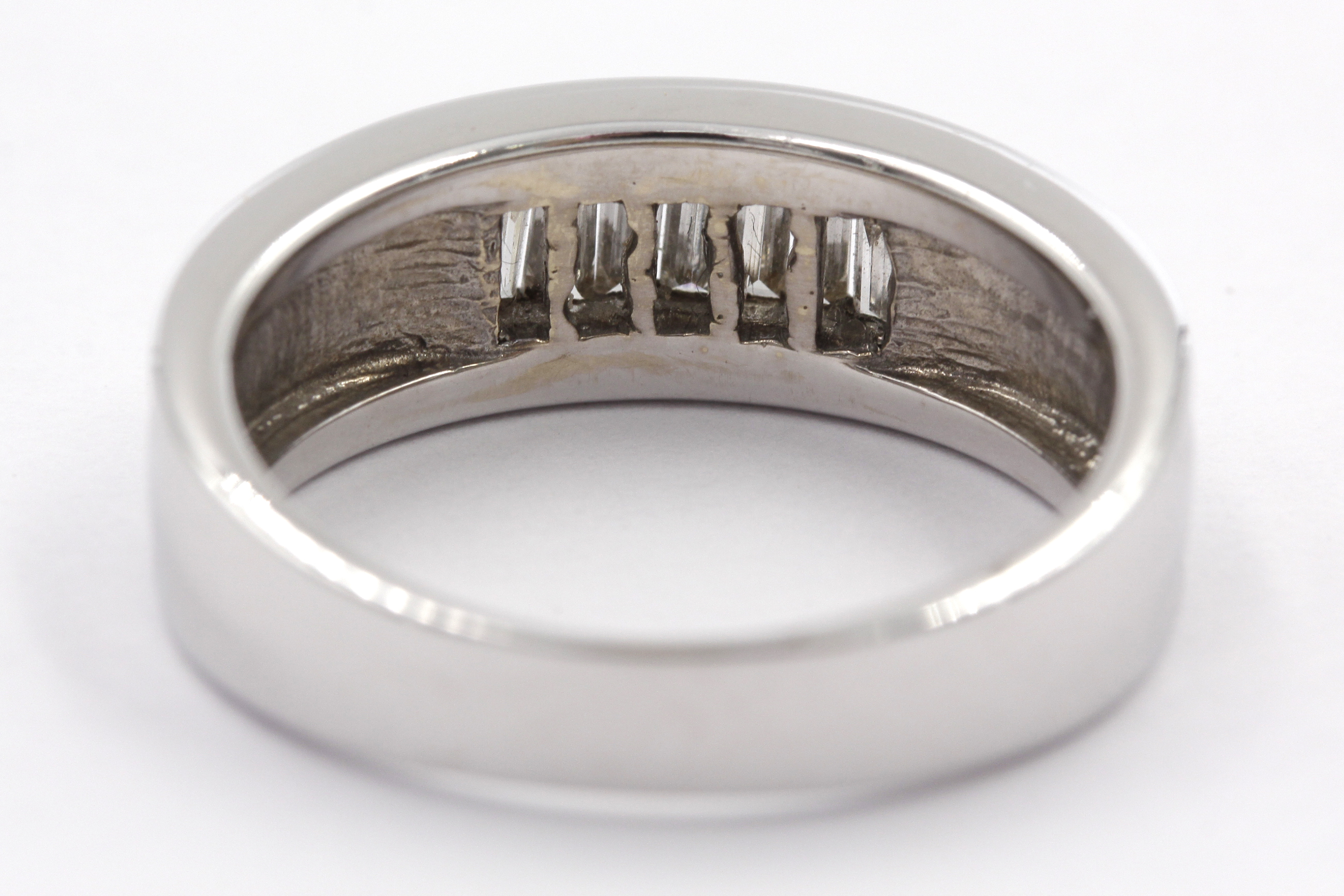 14K White Gold Diamond Band