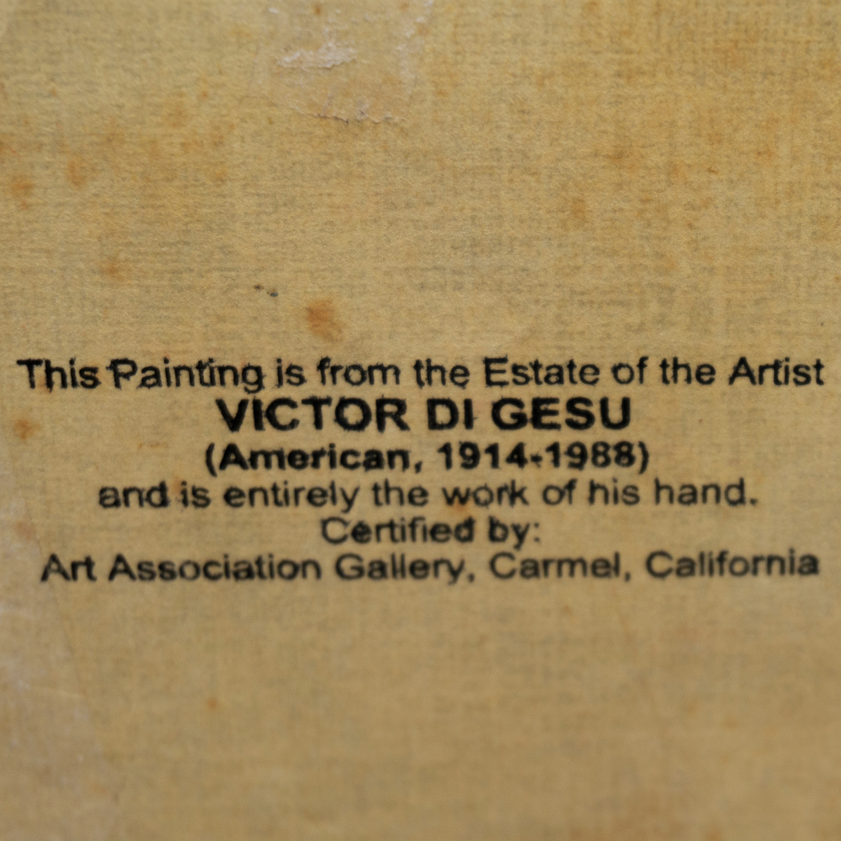Victor Di Gesu Oil Painting "Reclining Nude in Interior"