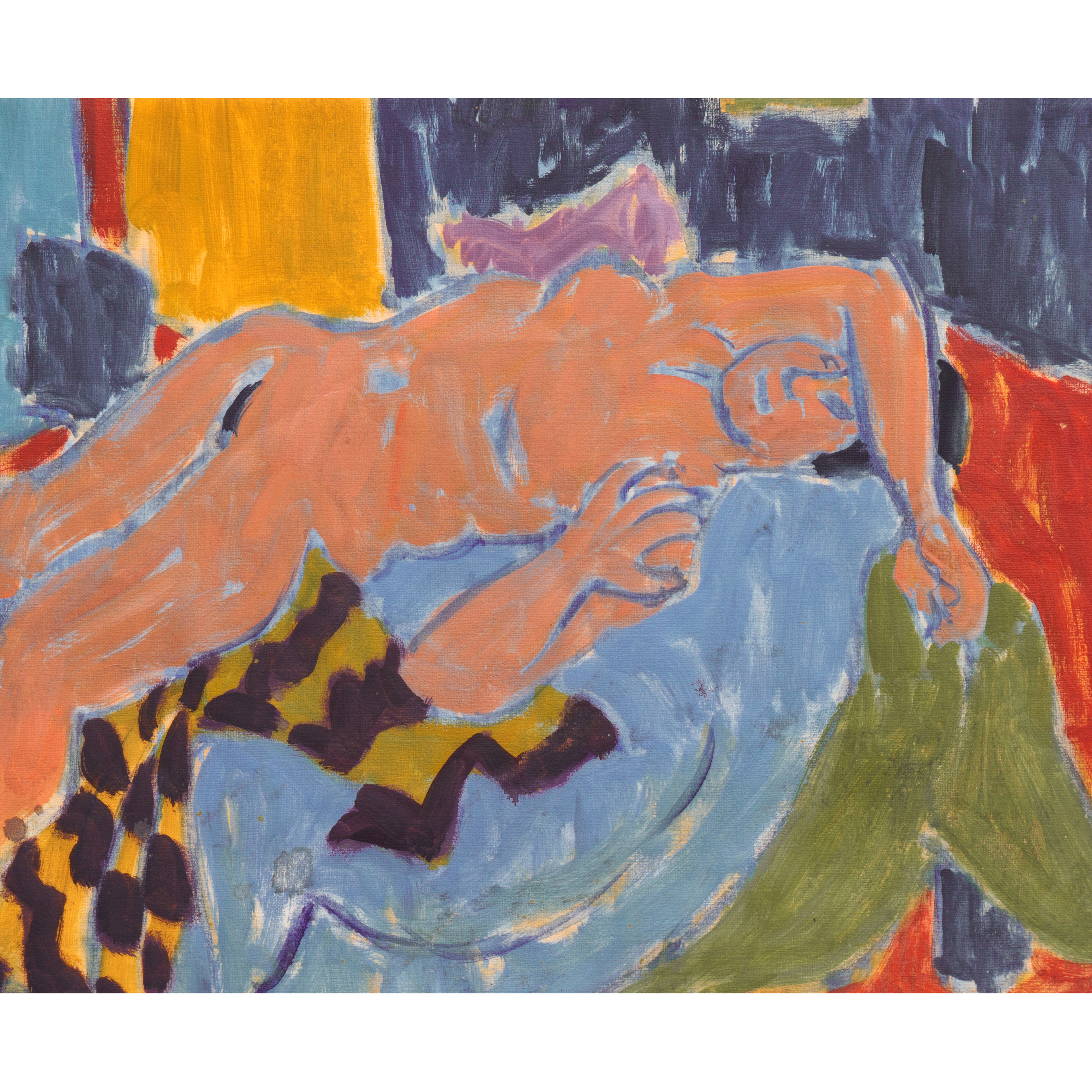 Victor Di Gesu Oil Painting "Reclining Nude in Interior"