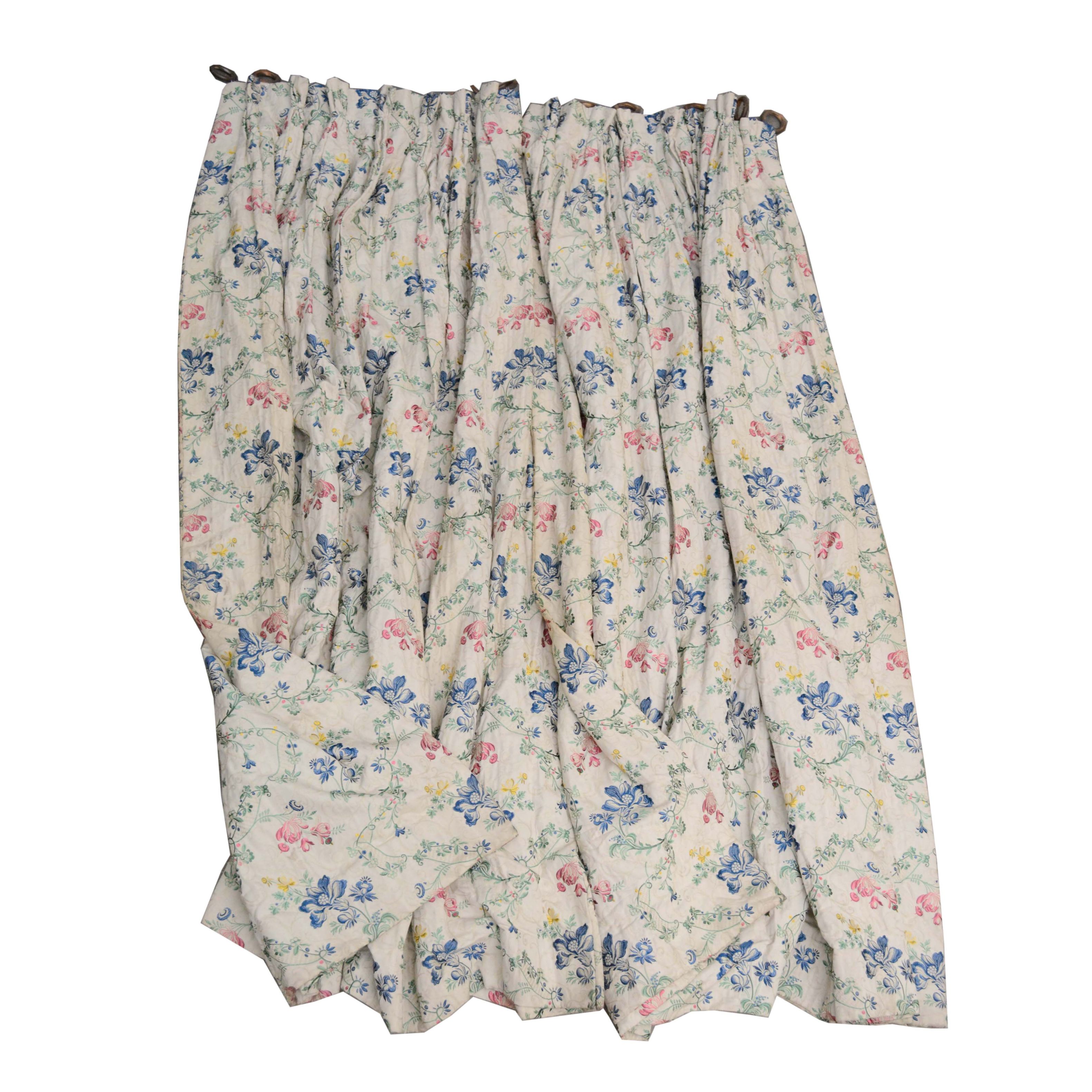 Floral Arabesque Jacquard Lined Drapery Panels