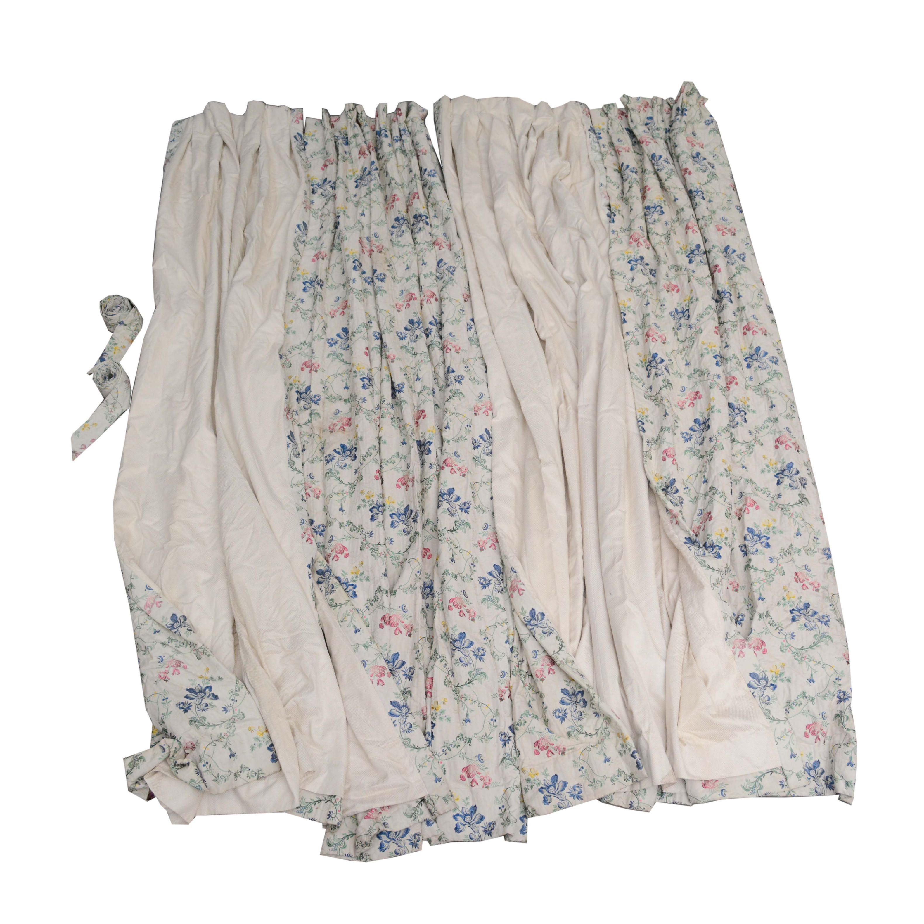 Floral Arabesque Jacquard Lined Drapery Panels