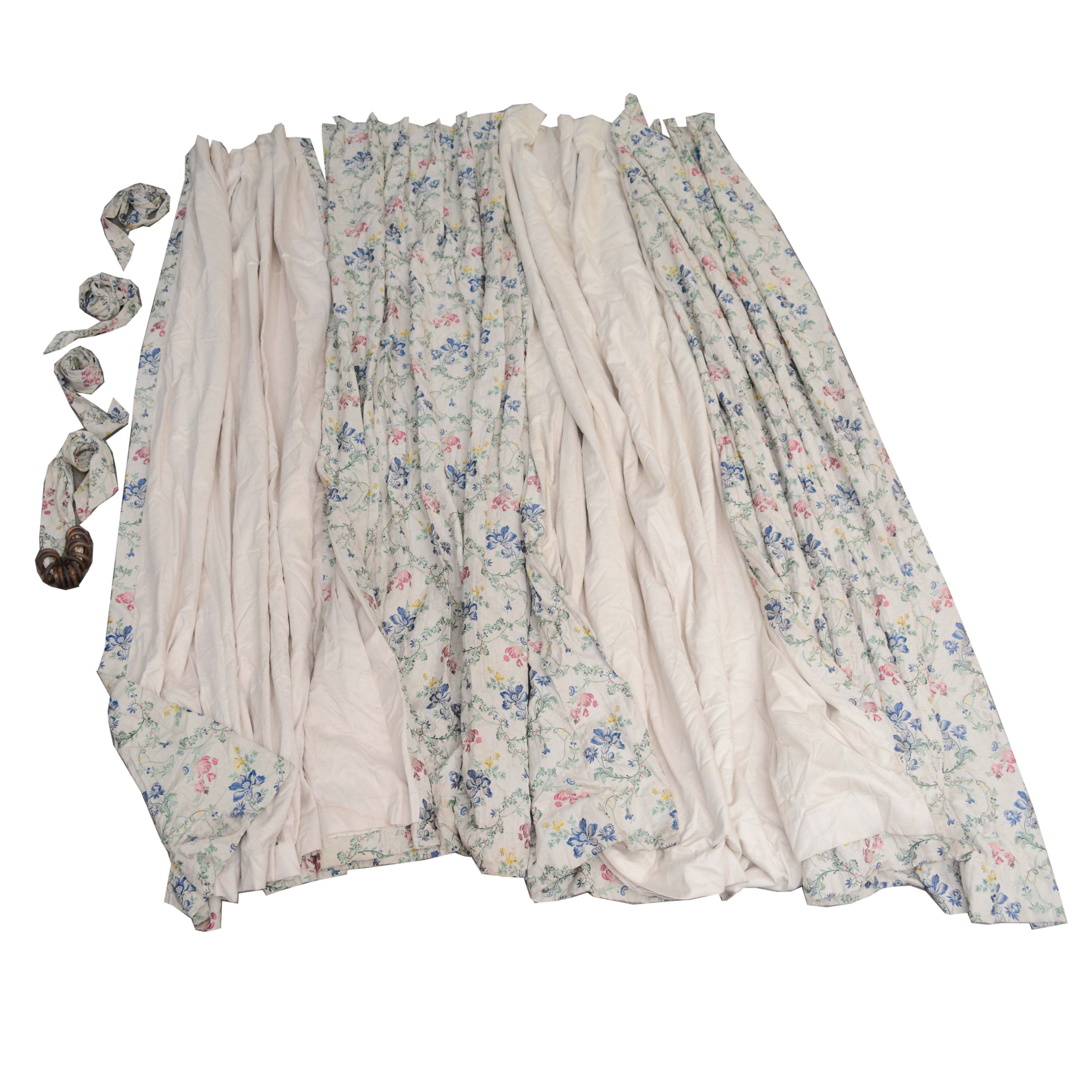 Floral Arabesque Jacquard Lined Drapery Panels