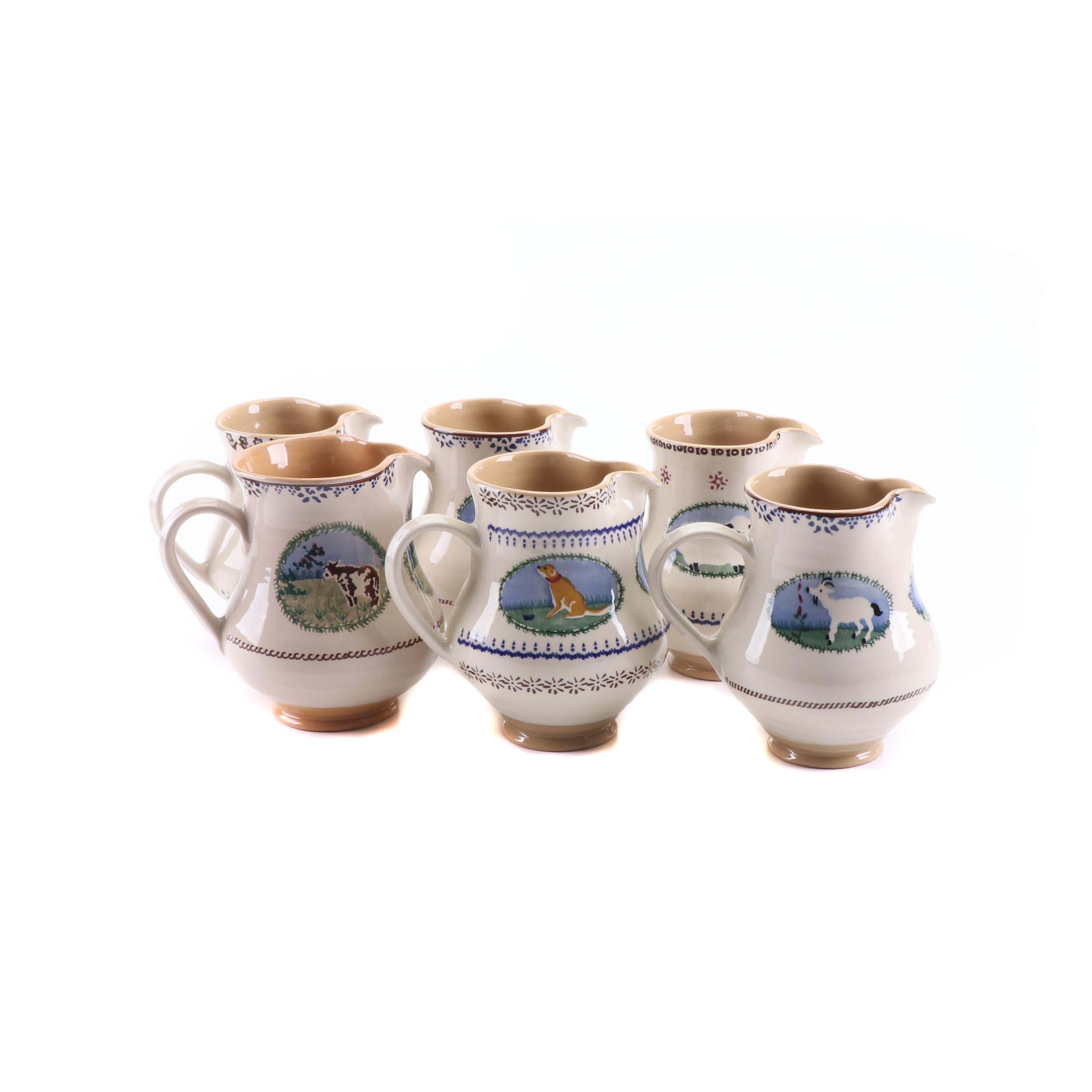 Nicholas Mosse Farm Animal Stoneware Jugs