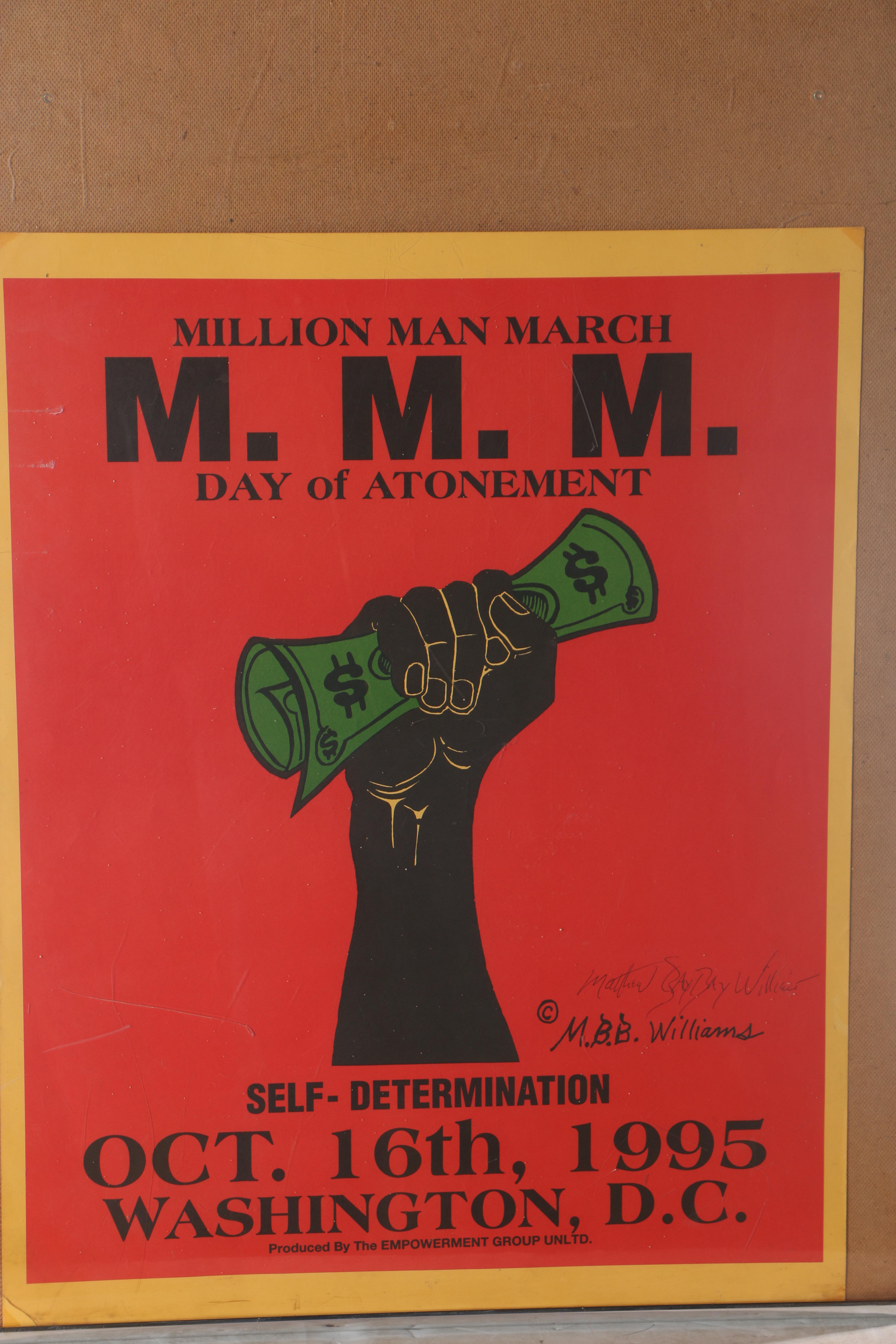 Matthew Bay Bay Williams Serigraph Poster "Million Man March "