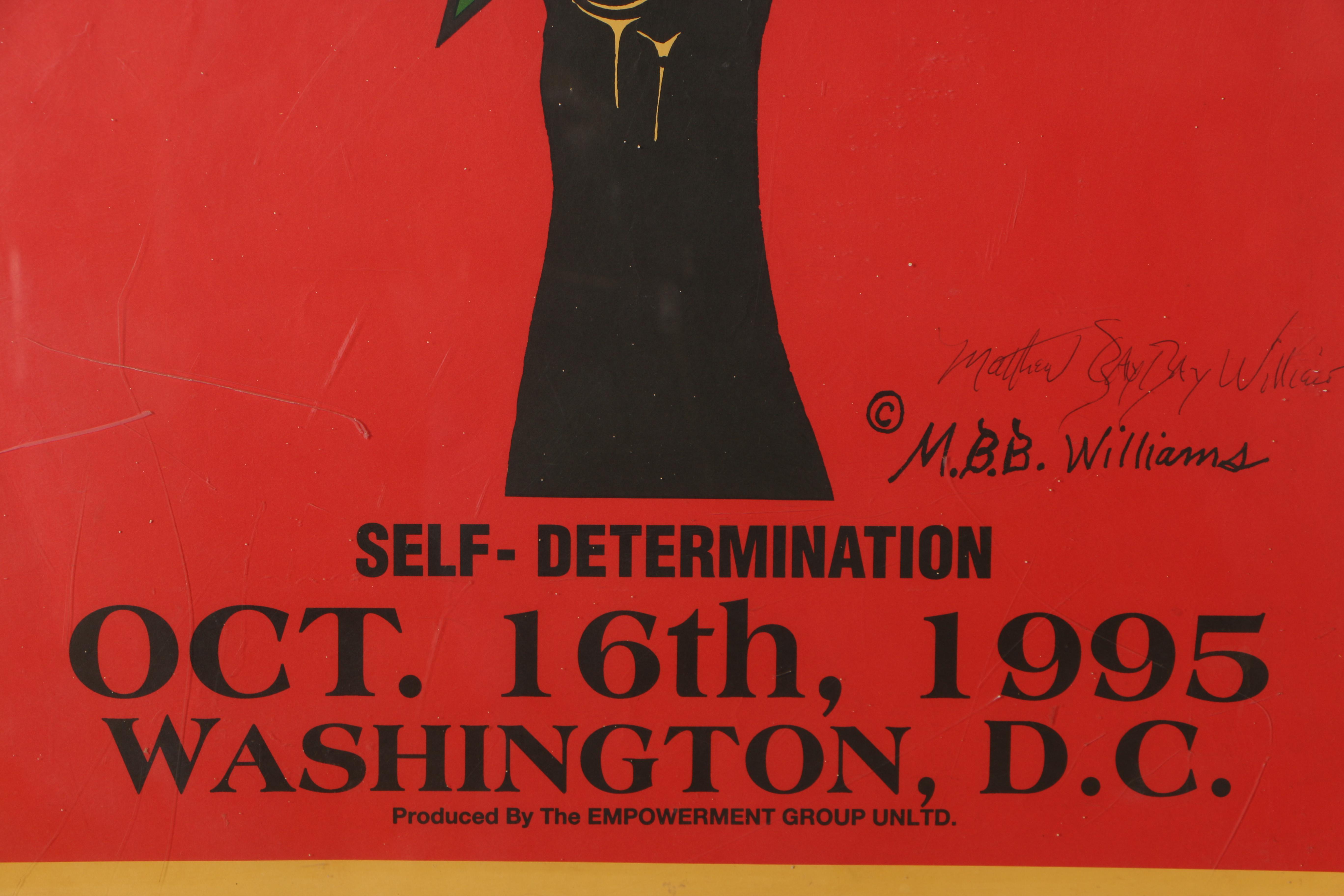 Matthew Bay Bay Williams Serigraph Poster "Million Man March "