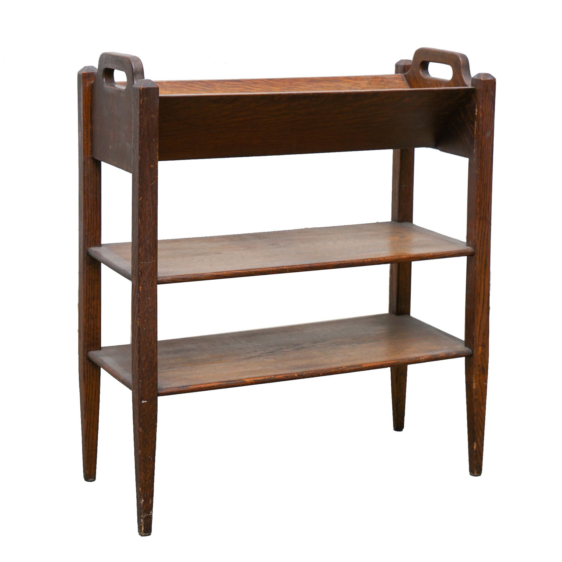 Oak Book Rack, Mid-20th Century