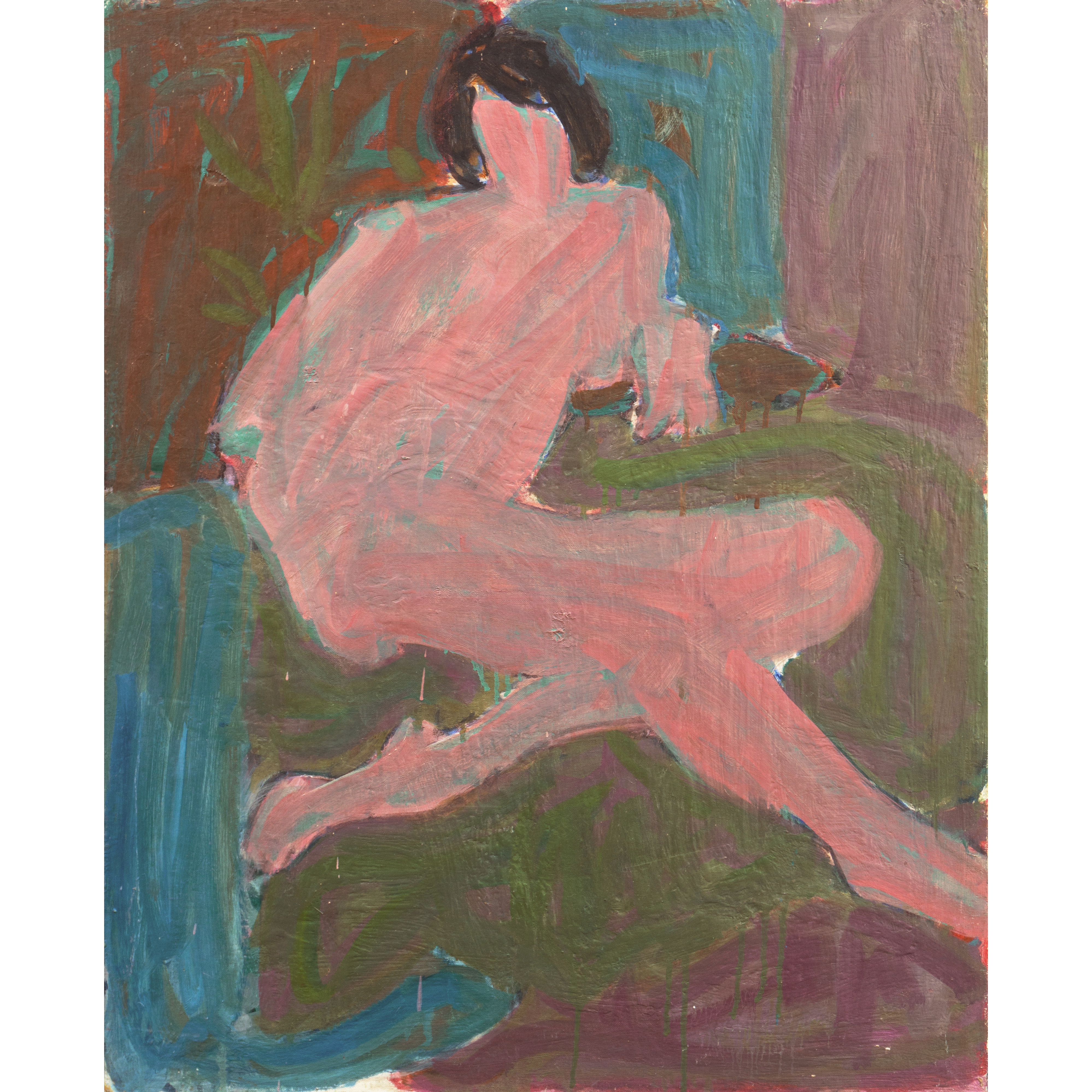 Victor Di Gesu Oil Painting "Seated Nude"