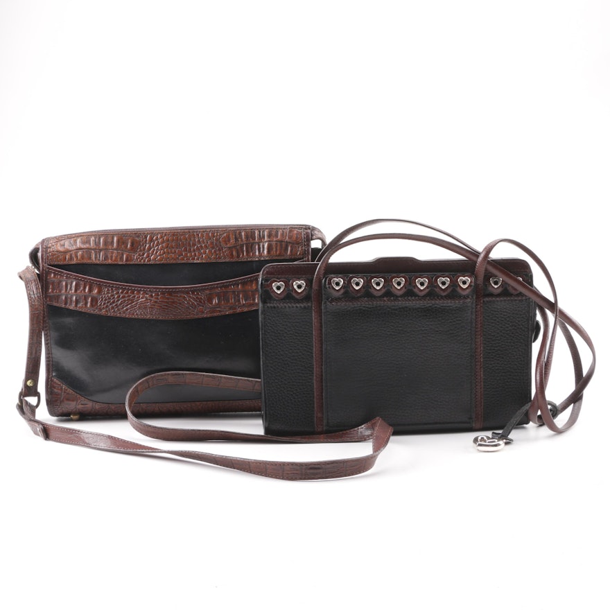 Brahmin and Brighton Black and Brown Leather Handbags