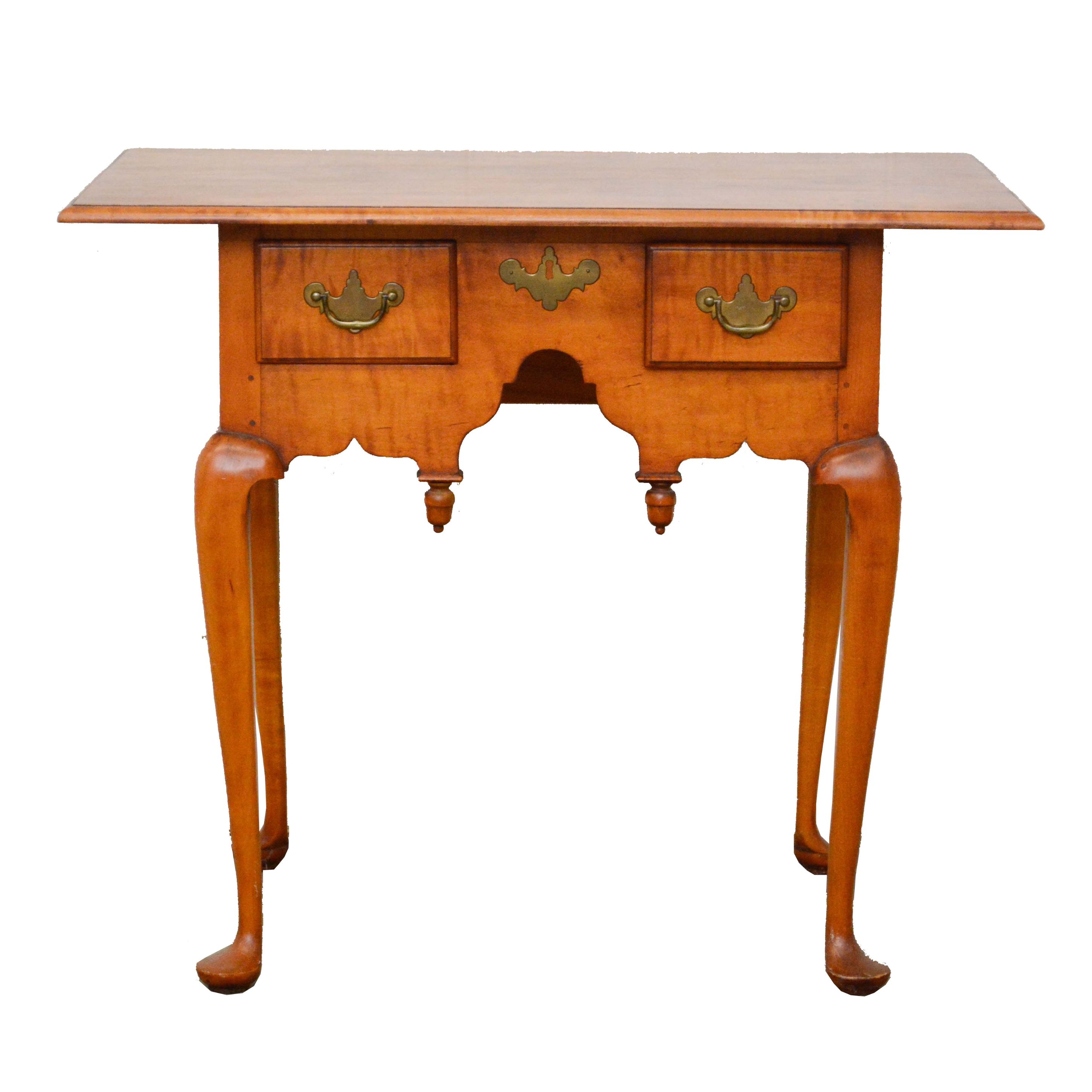 Queen Anne Style Maple Lowboy by Eldred Wheeler, 20th Century