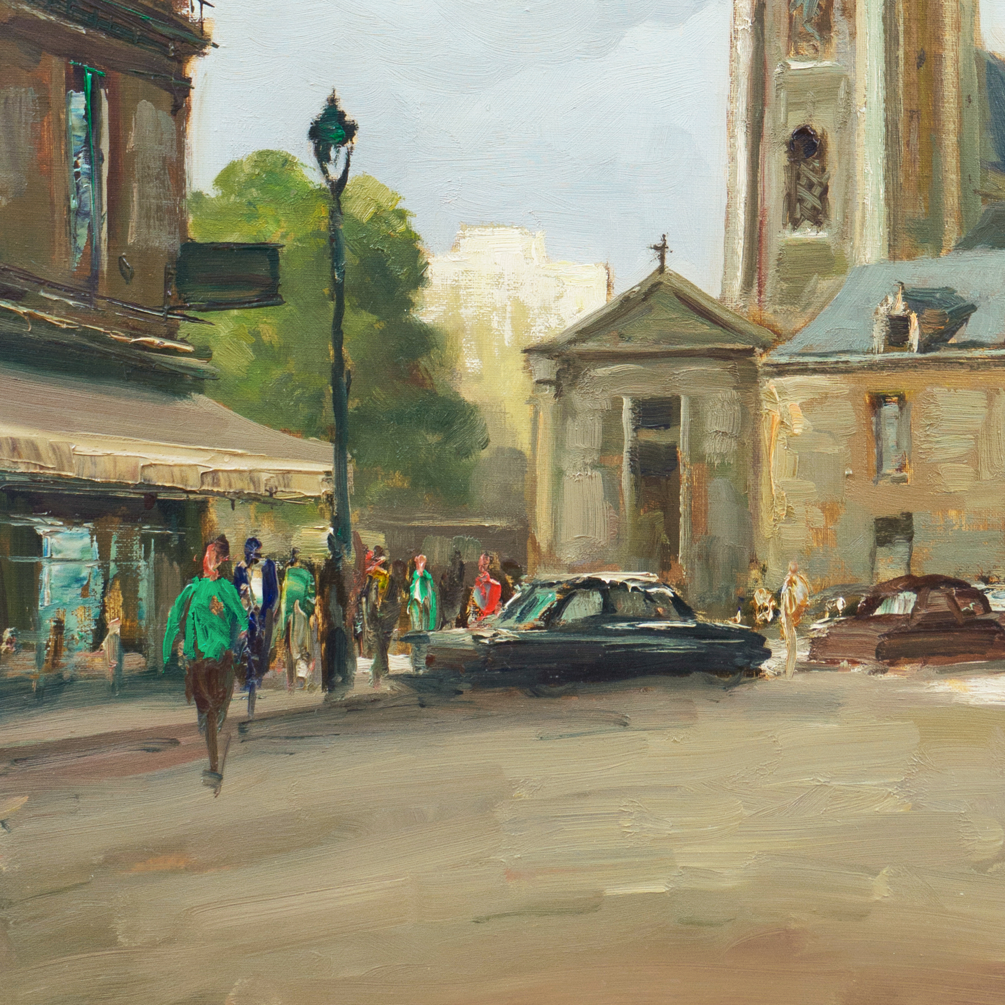 Claude Loran Oil Painting "Église Saint-Germain-des-Prés"