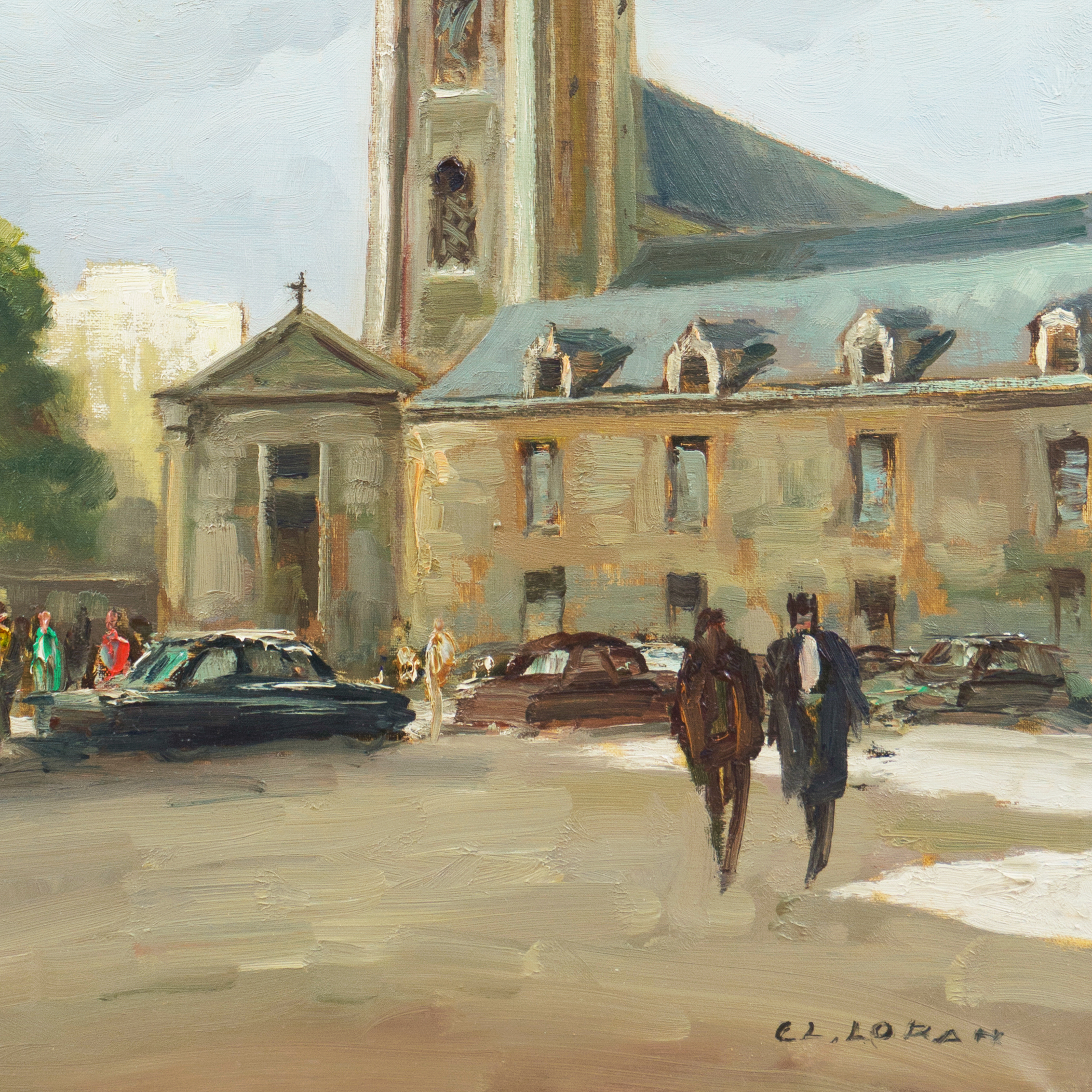 Claude Loran Oil Painting "Église Saint-Germain-des-Prés"