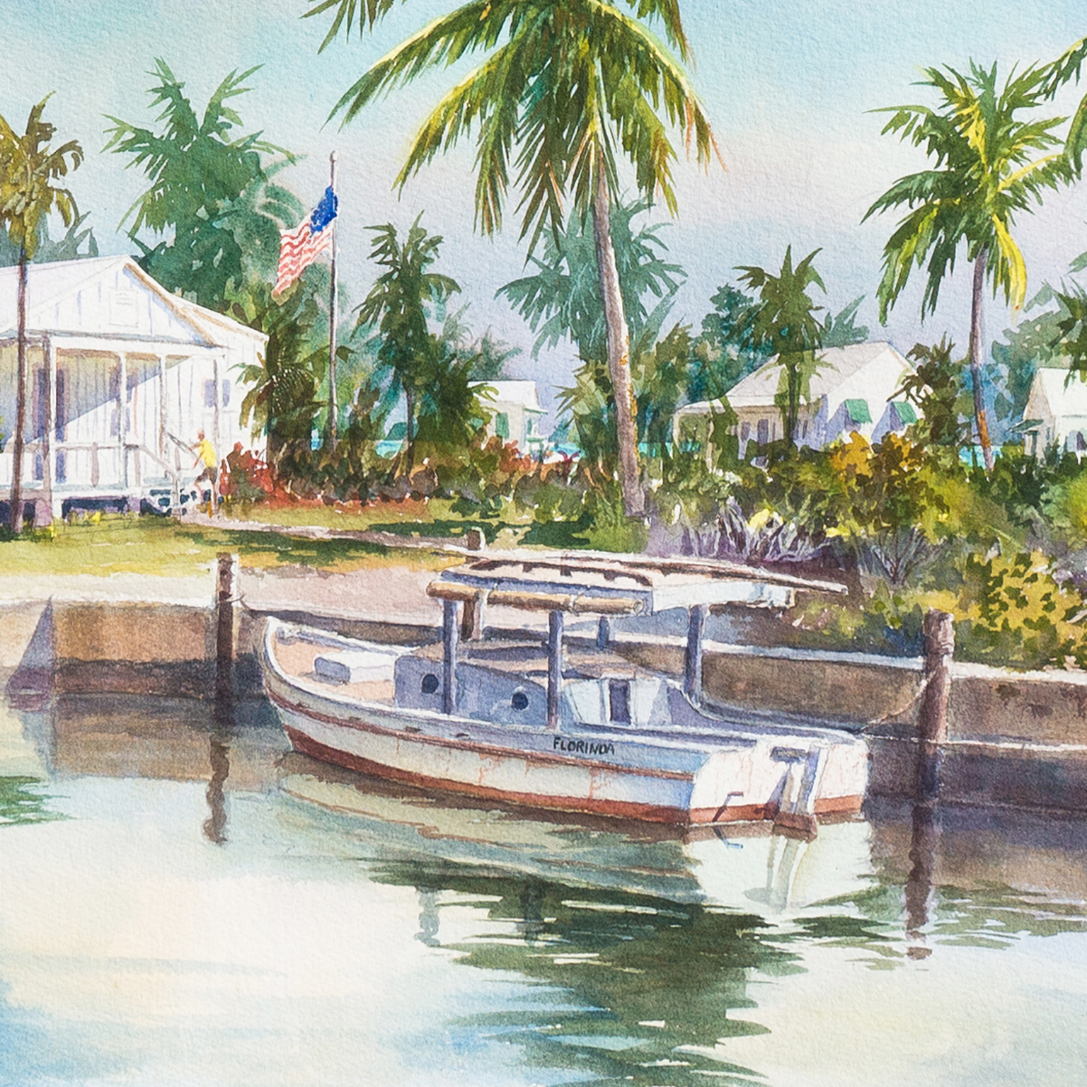 Irma Quigley Watercolor Painting "Key West"