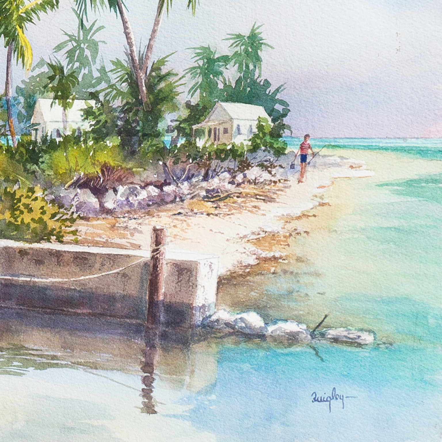 Irma Quigley Watercolor Painting "Key West"