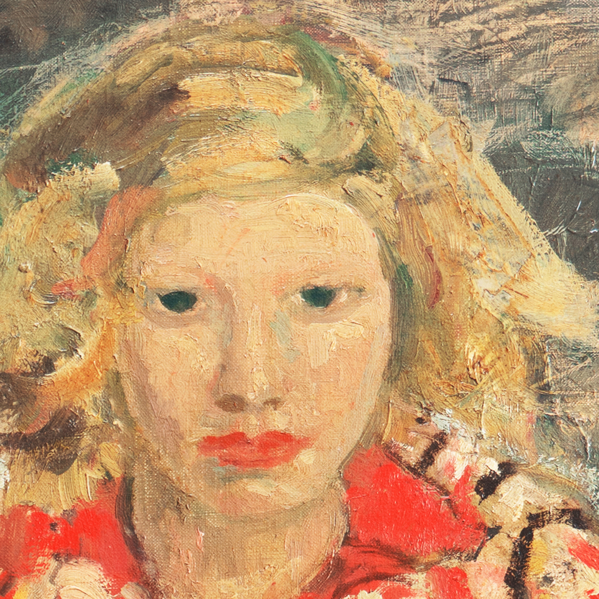 Walt Kuhn Oil Painting "Portrait of a Young Woman (Kathy)"