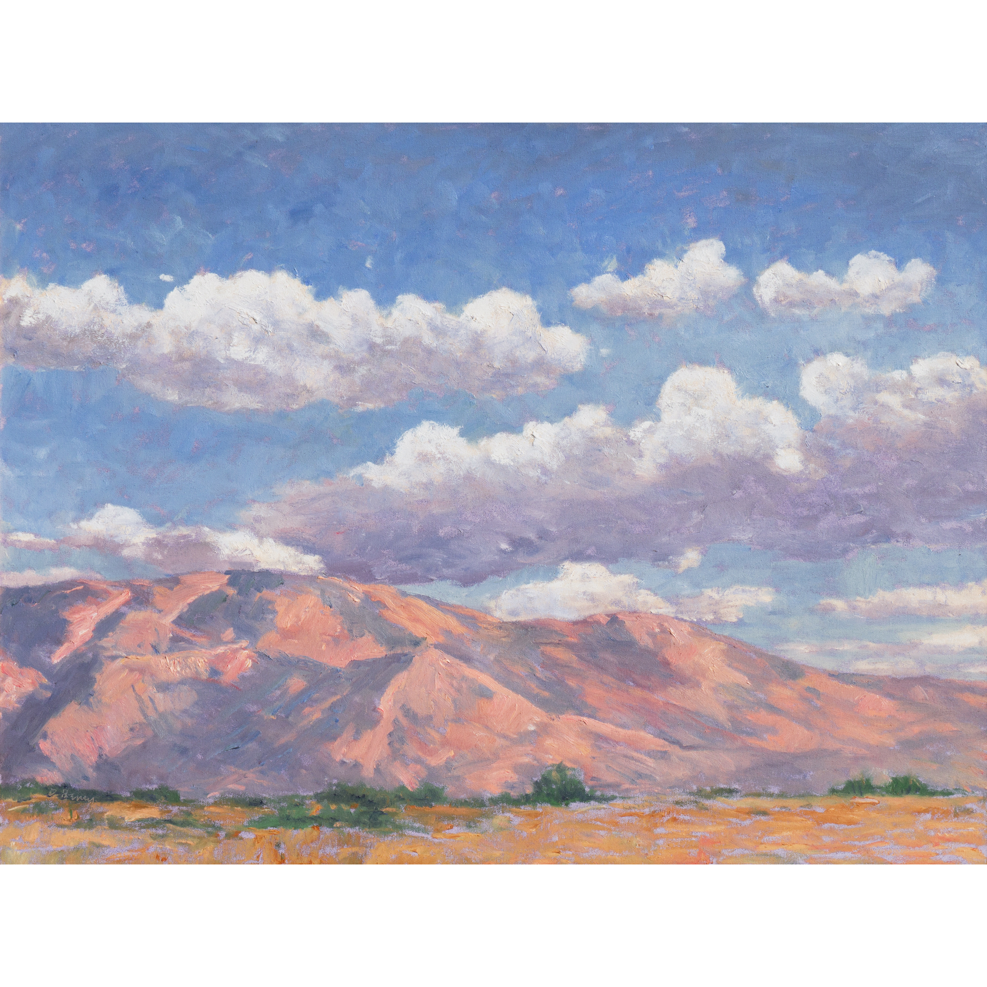David Eugene Henry Large Oil Painting "Near Palm Springs, California"
