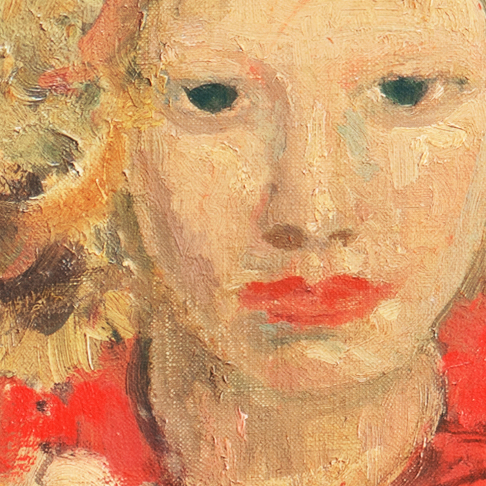 Walt Kuhn Oil Painting "Portrait of a Young Woman (Kathy)"