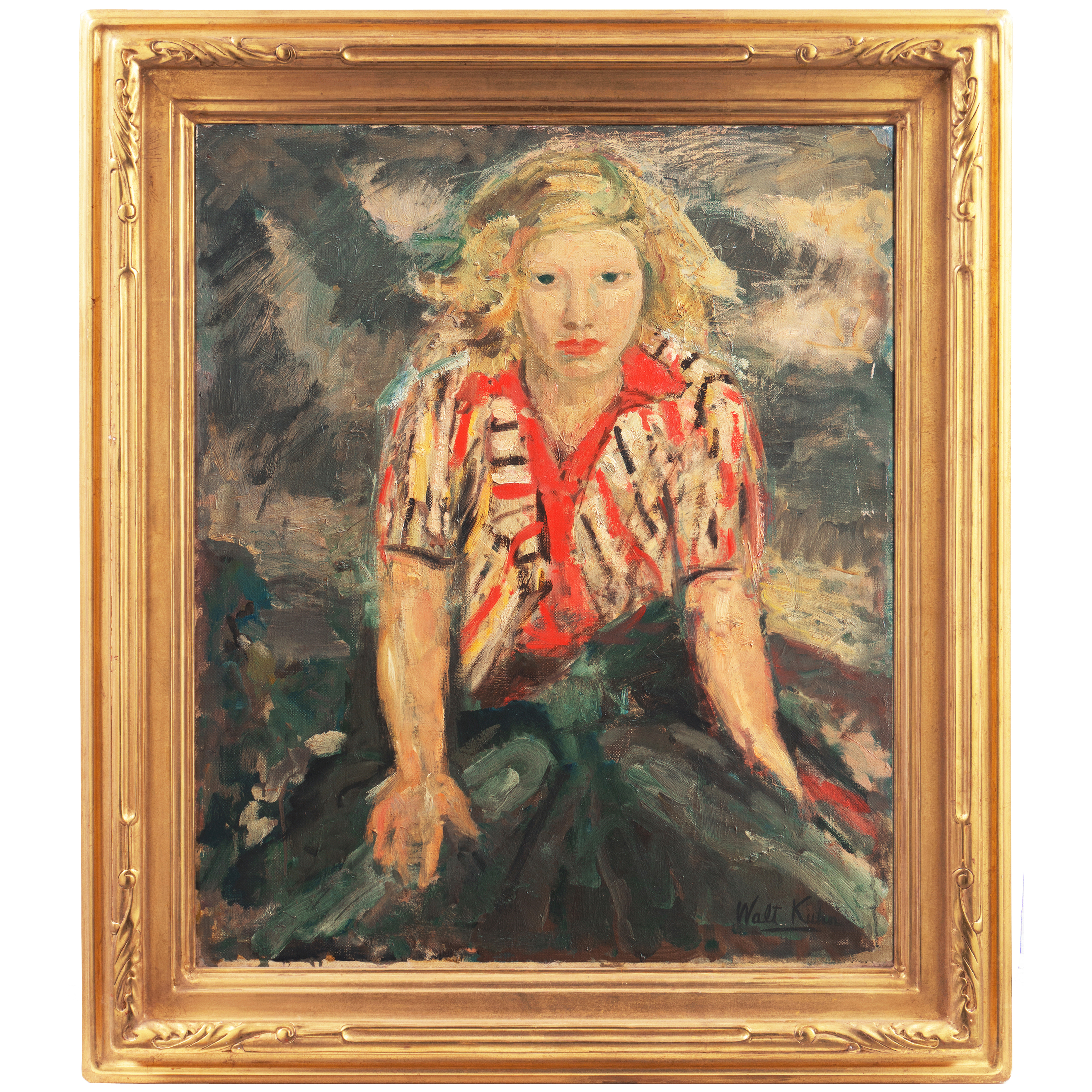 Walt Kuhn Oil Painting "Portrait of a Young Woman (Kathy)"