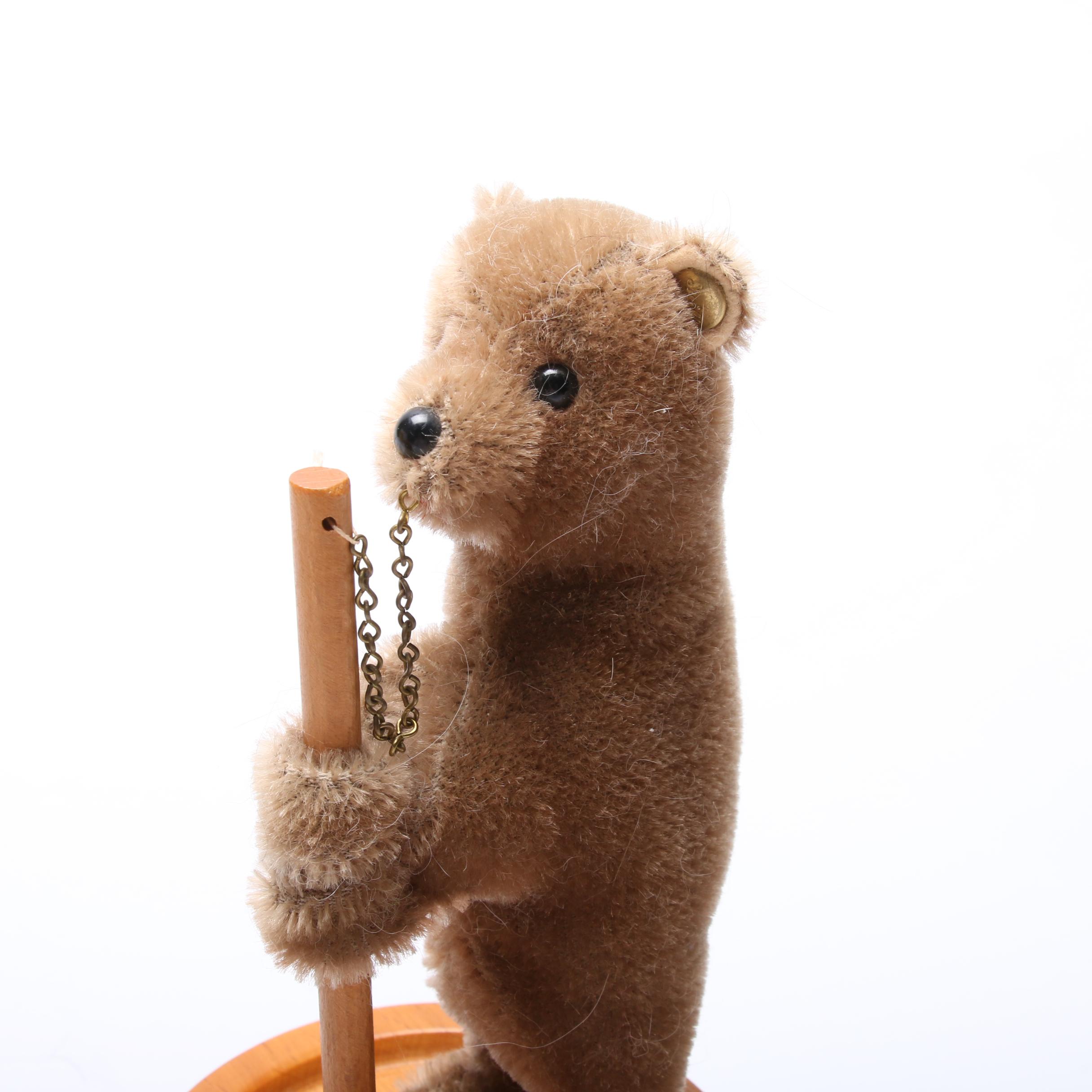 German Steiff Stuffed Bears, Tumbling Bear and Gift Boxes