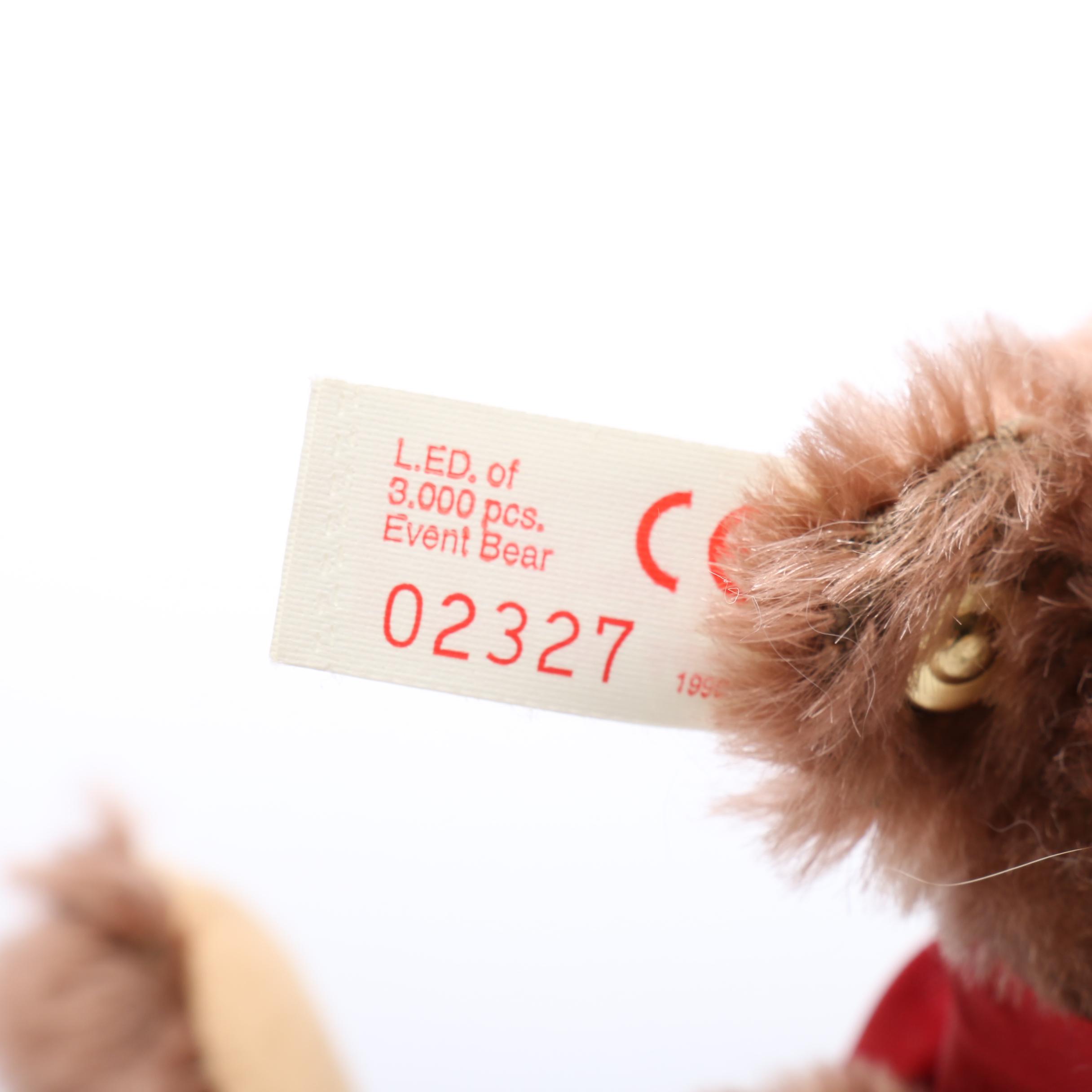 German Steiff Stuffed Bears, Tumbling Bear and Gift Boxes