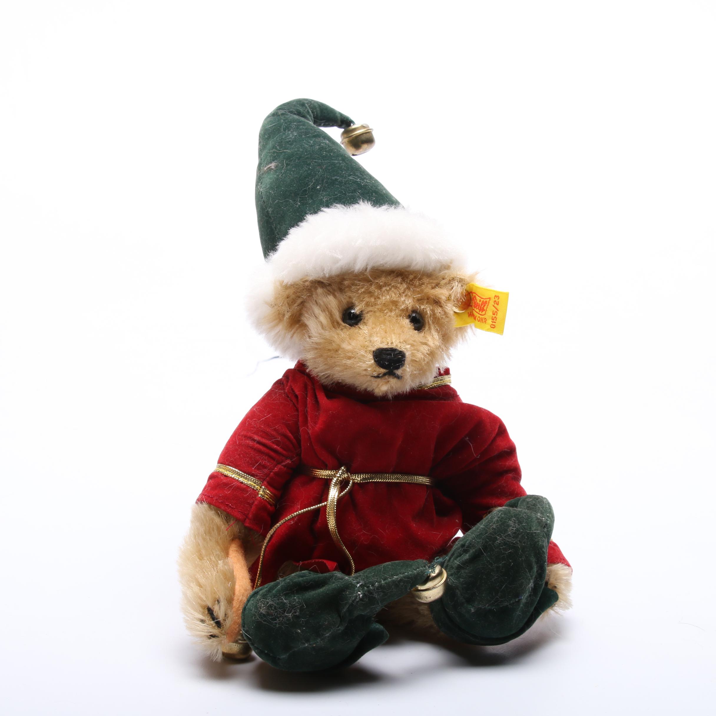 German Steiff Stuffed Bears, Tumbling Bear and Gift Boxes