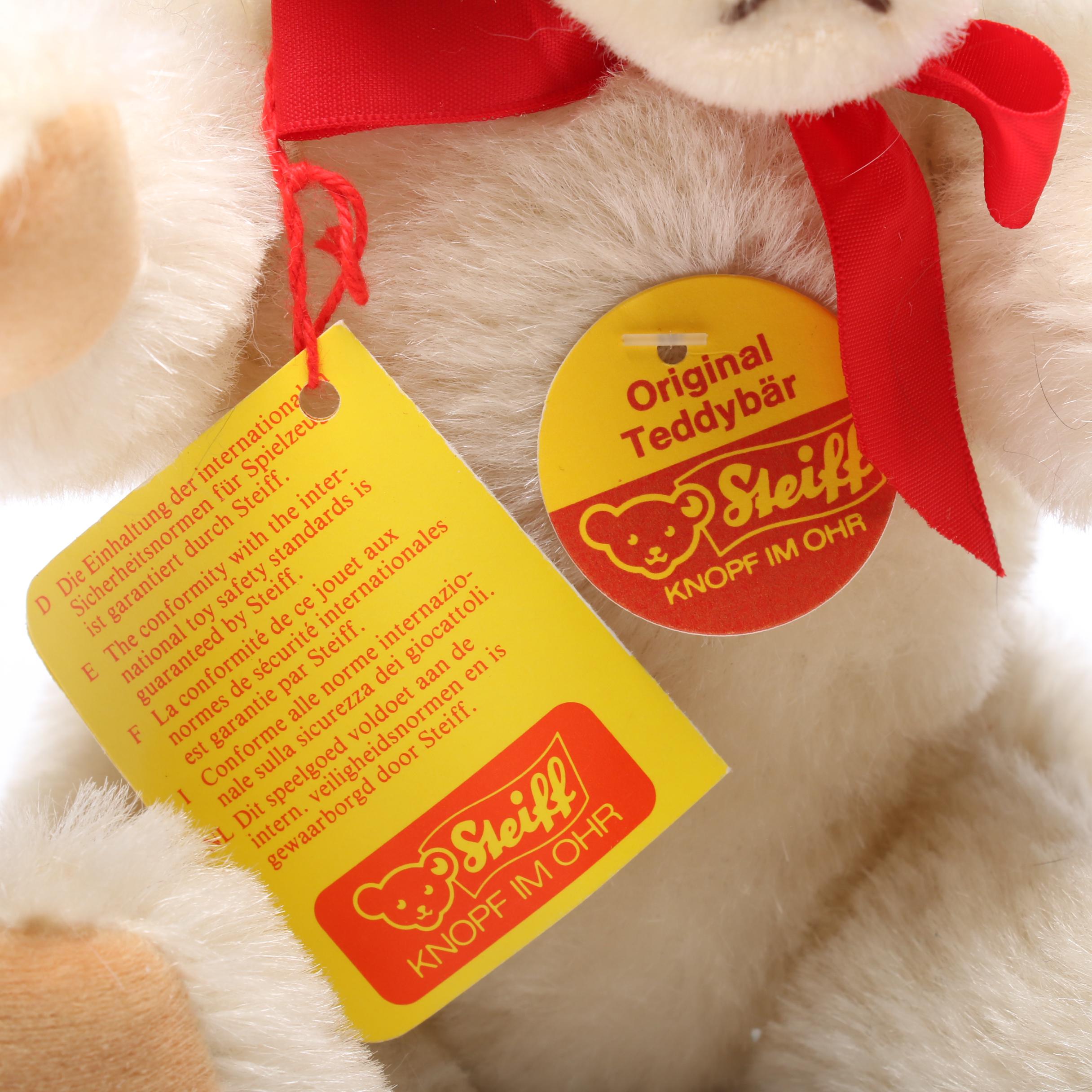 German Steiff Stuffed Bears, Tumbling Bear and Gift Boxes