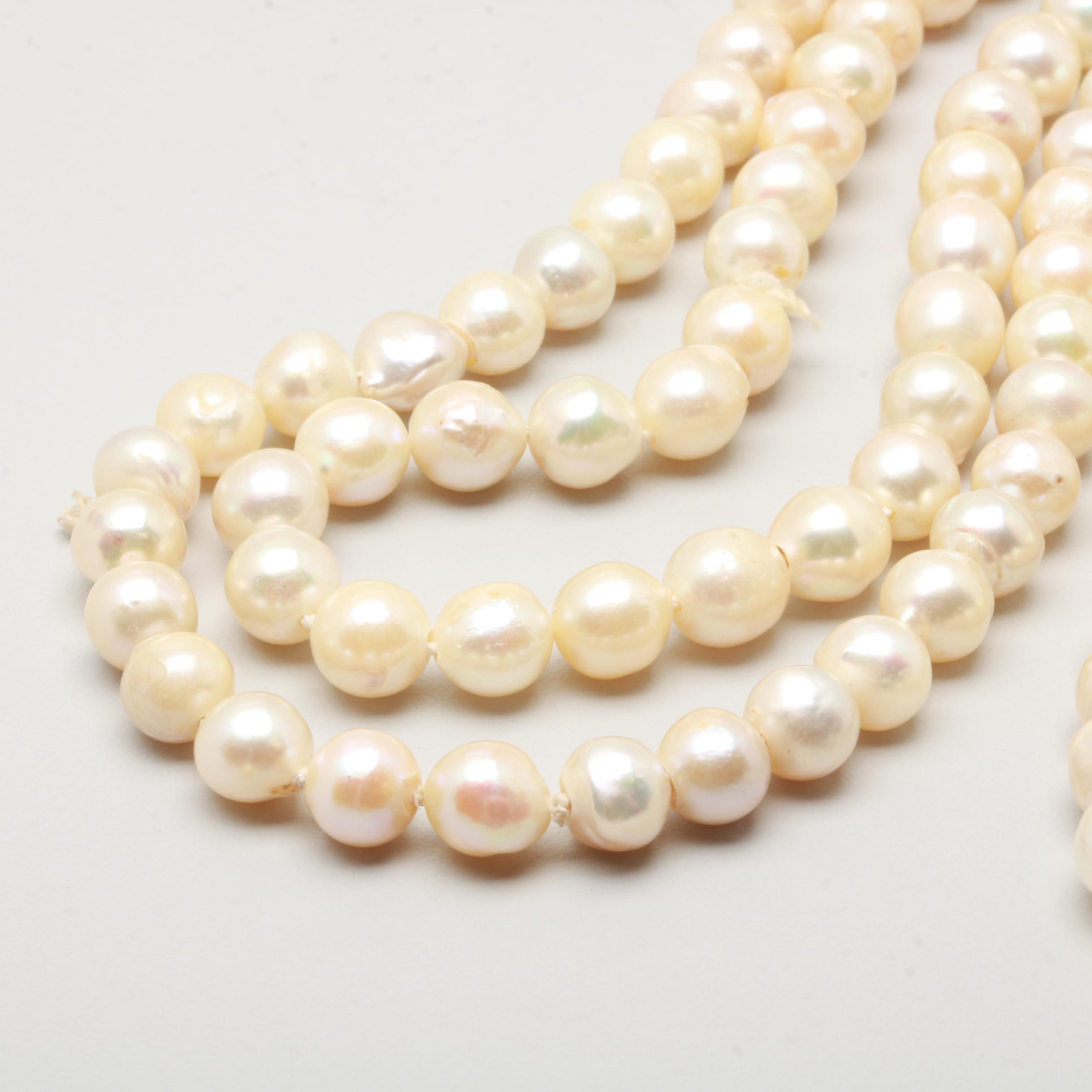 Endless Strand of Baroque Cultured Pearls