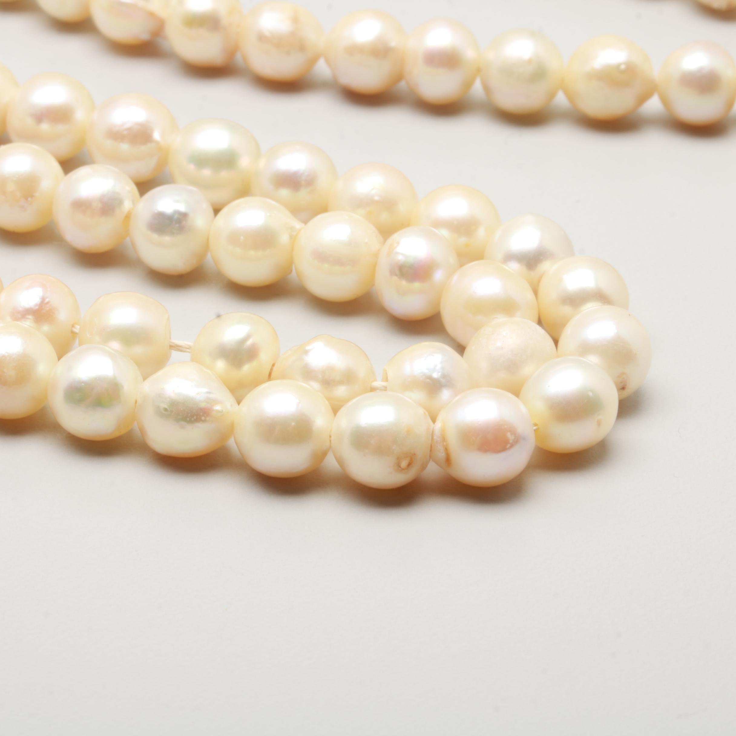 Endless Strand of Baroque Cultured Pearls