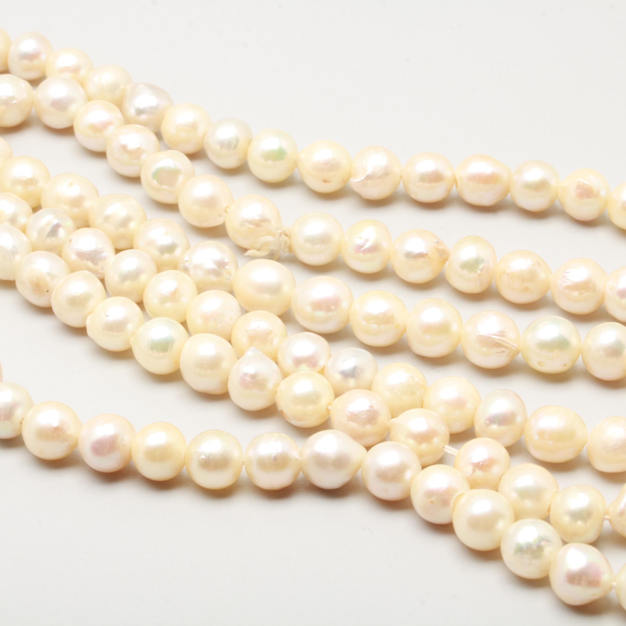 Endless Strand of Baroque Cultured Pearls