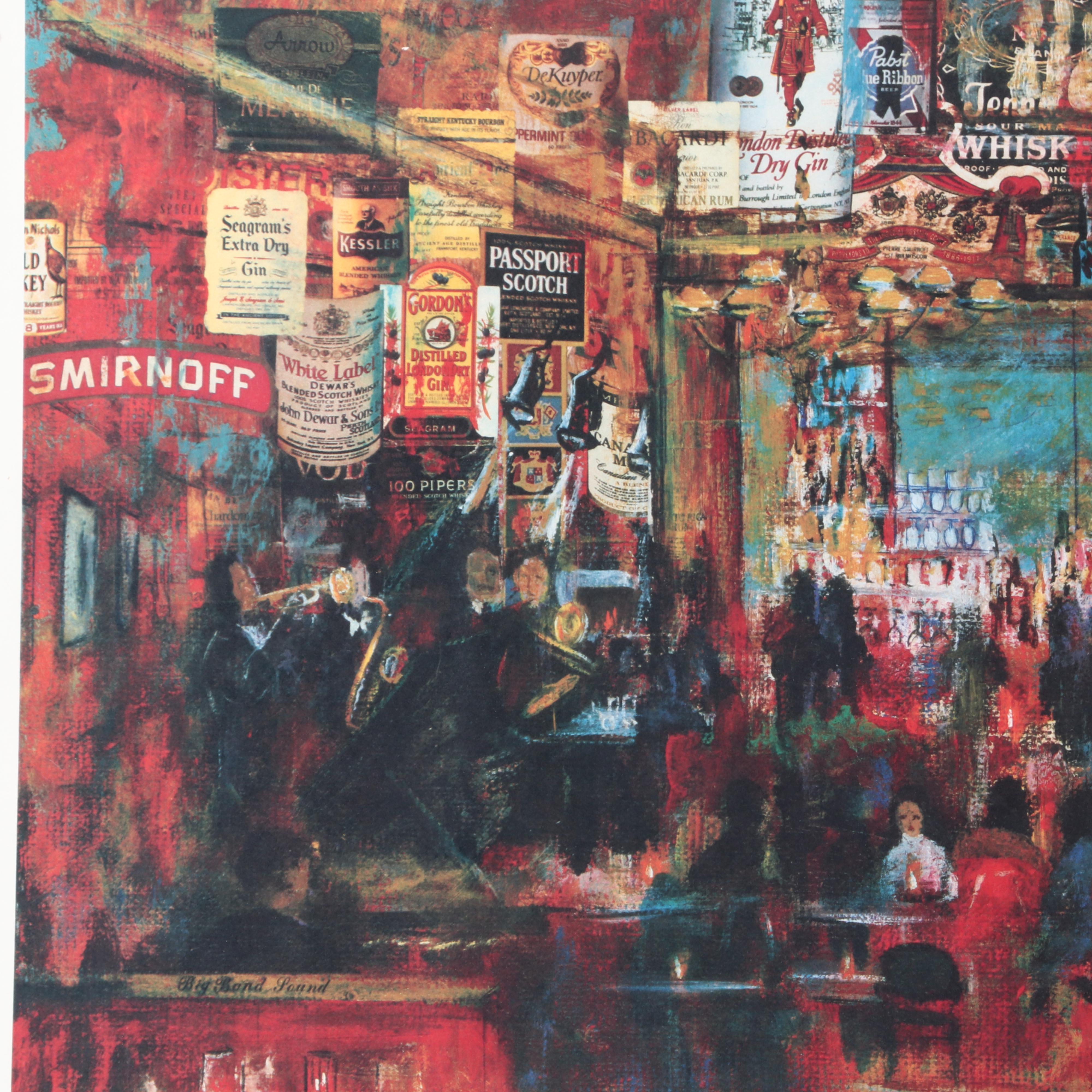 Pat Whipp Limited Edition Offset Lithograph "Don Mendenhall's Colony Club"