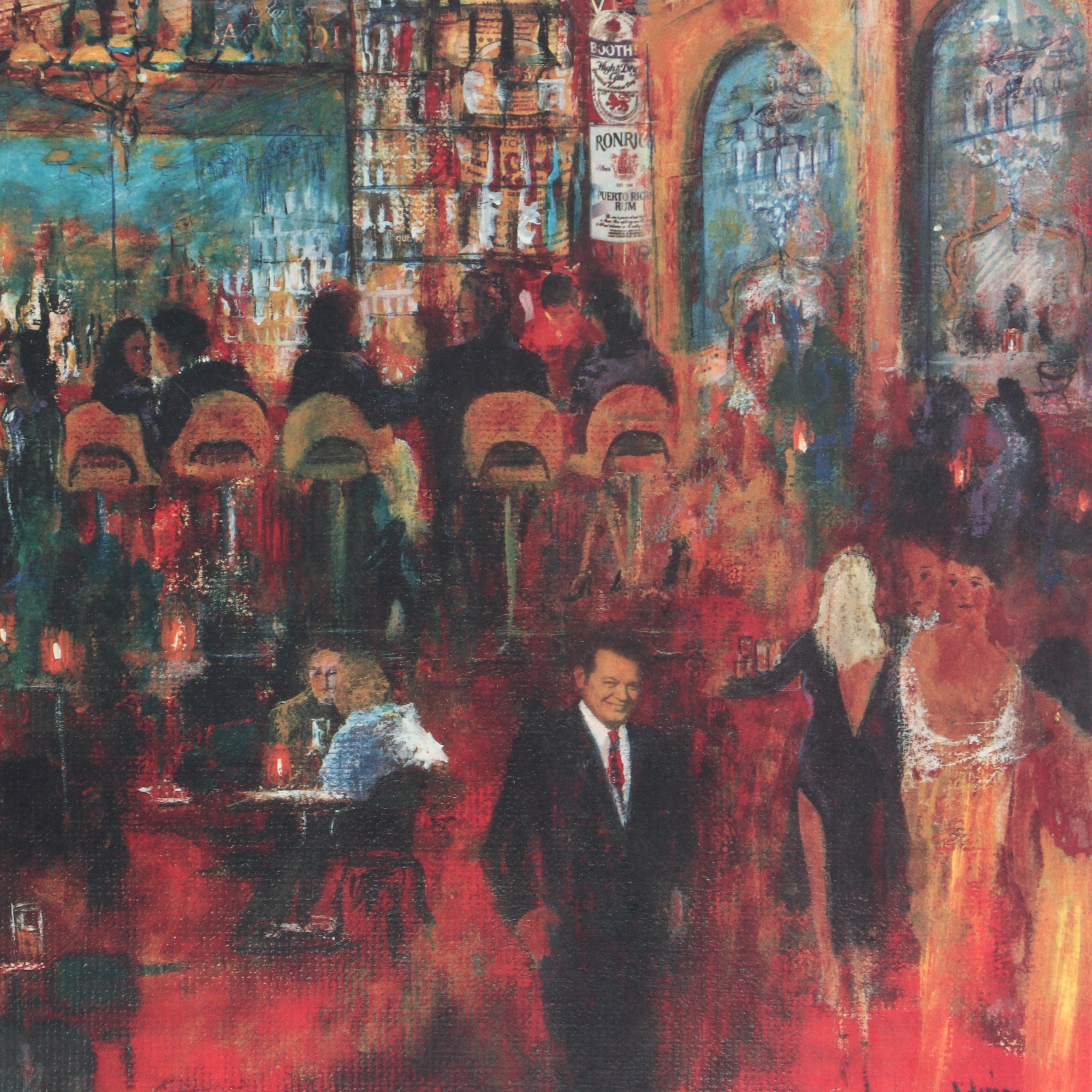 Pat Whipp Limited Edition Offset Lithograph "Don Mendenhall's Colony Club"