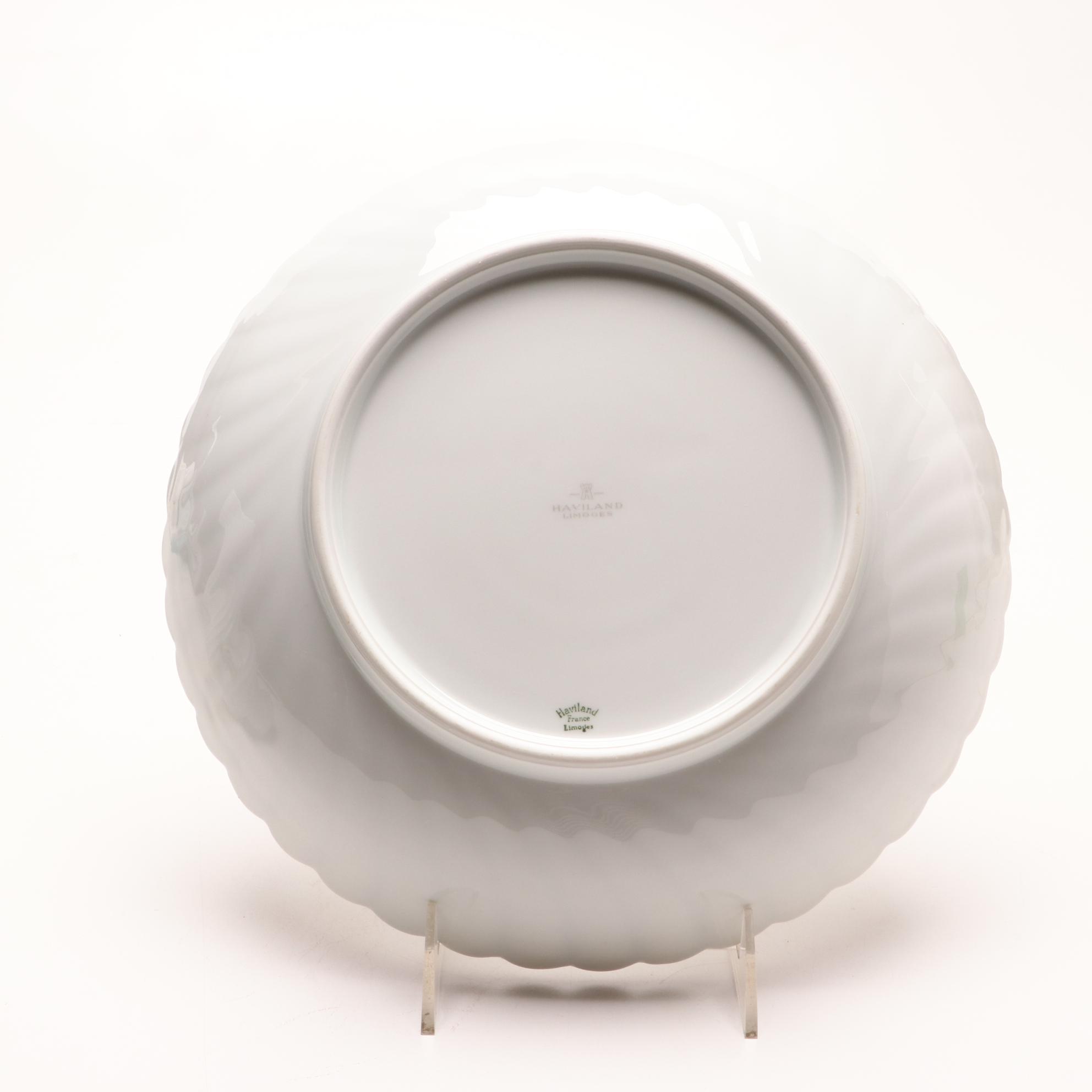 Haviland Limoges Flowered Pitcher and Bowl