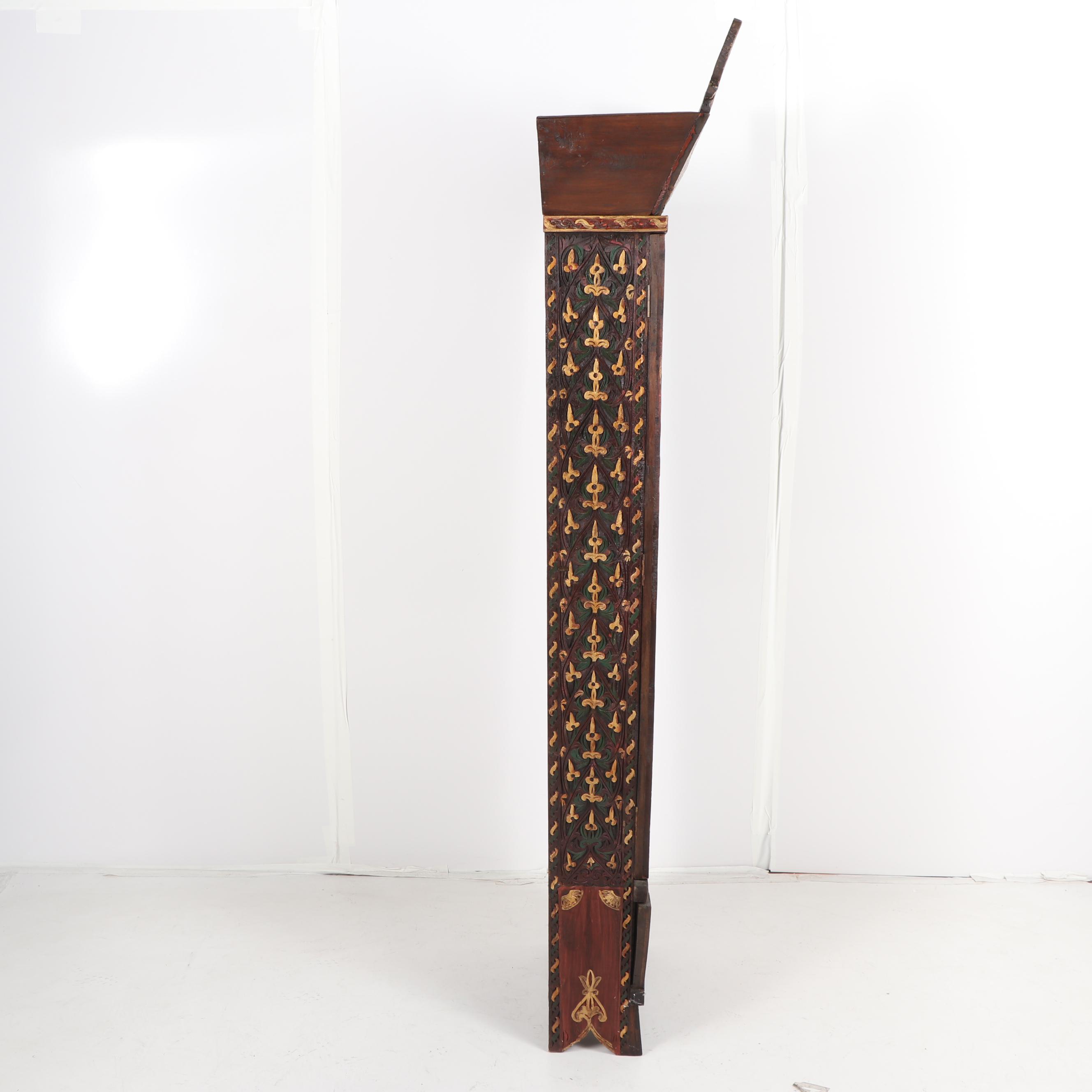 Sumatran Giltwood and Polychrome Cabinet