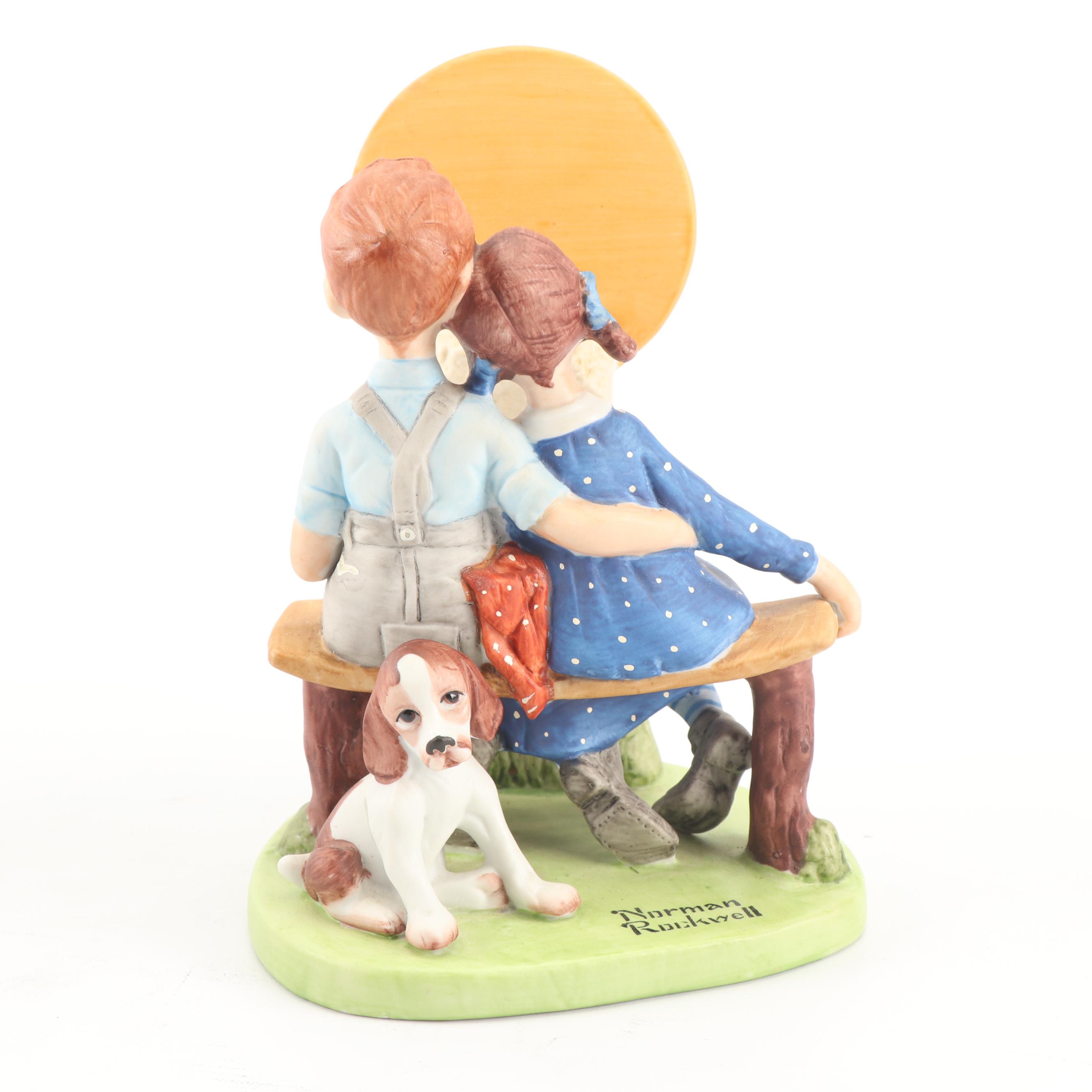 The Danbury Mint "The 12 Norman Rockwell Porcelain Figurines" Complete Set