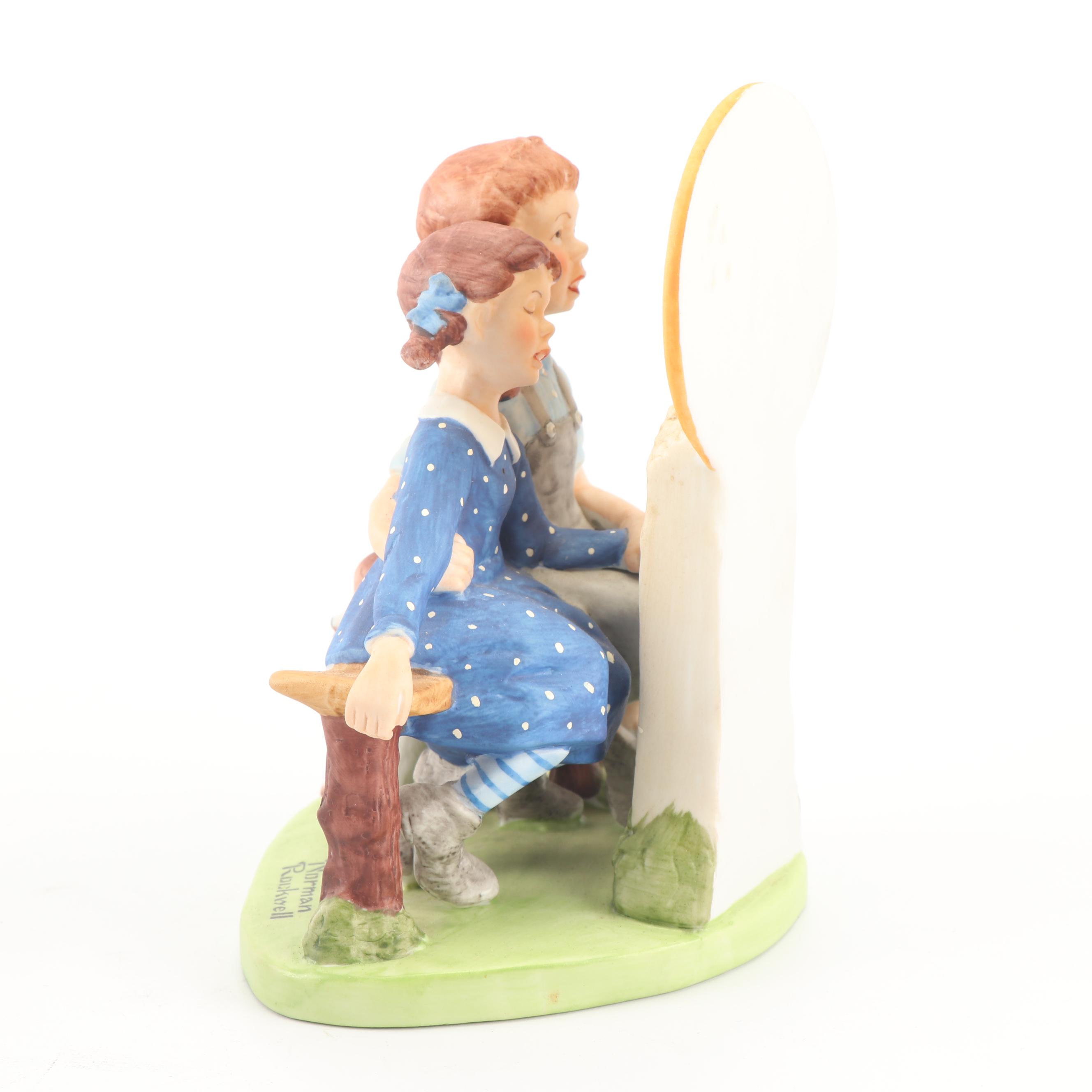 The Danbury Mint "The 12 Norman Rockwell Porcelain Figurines" Complete Set