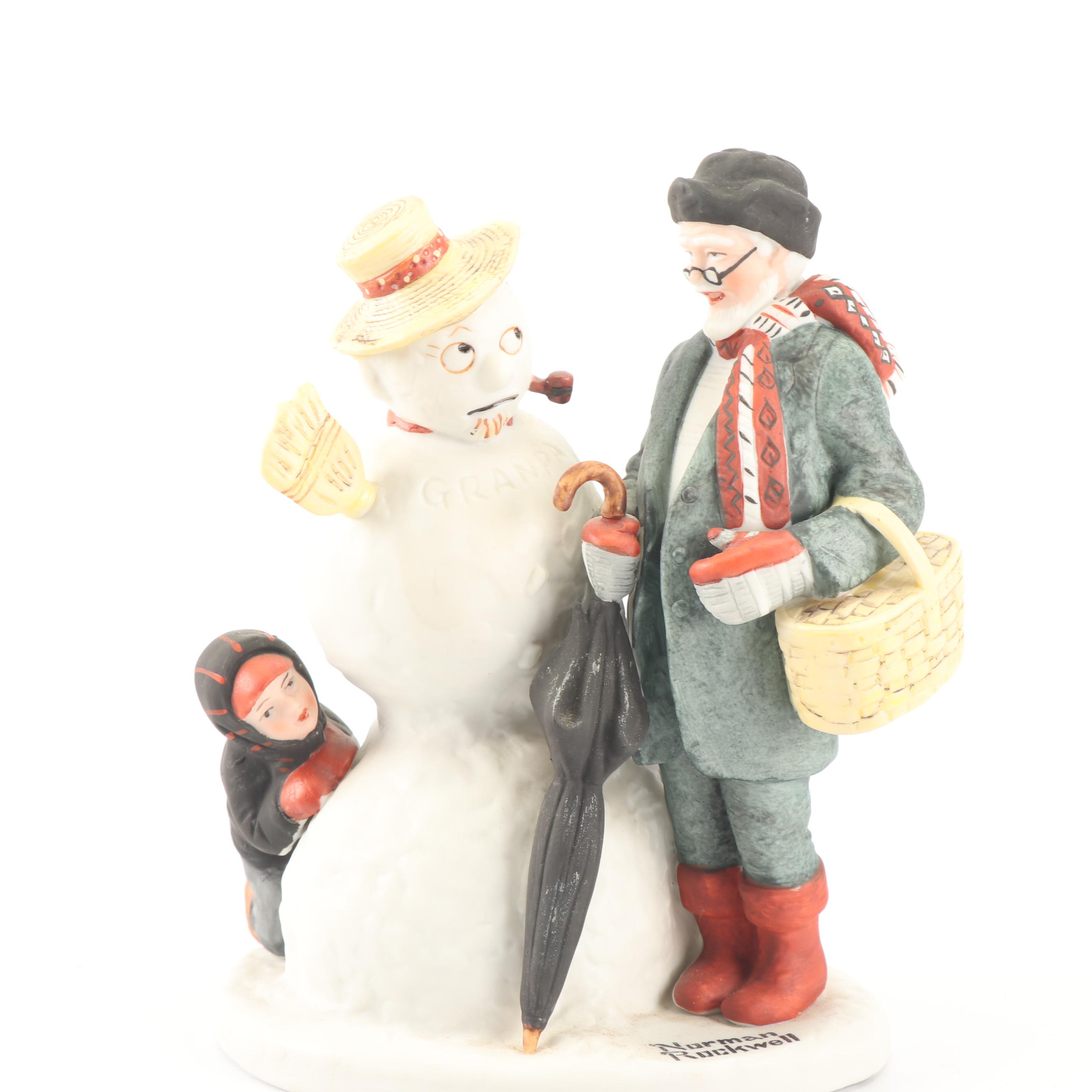 The Danbury Mint "The 12 Norman Rockwell Porcelain Figurines" Complete Set