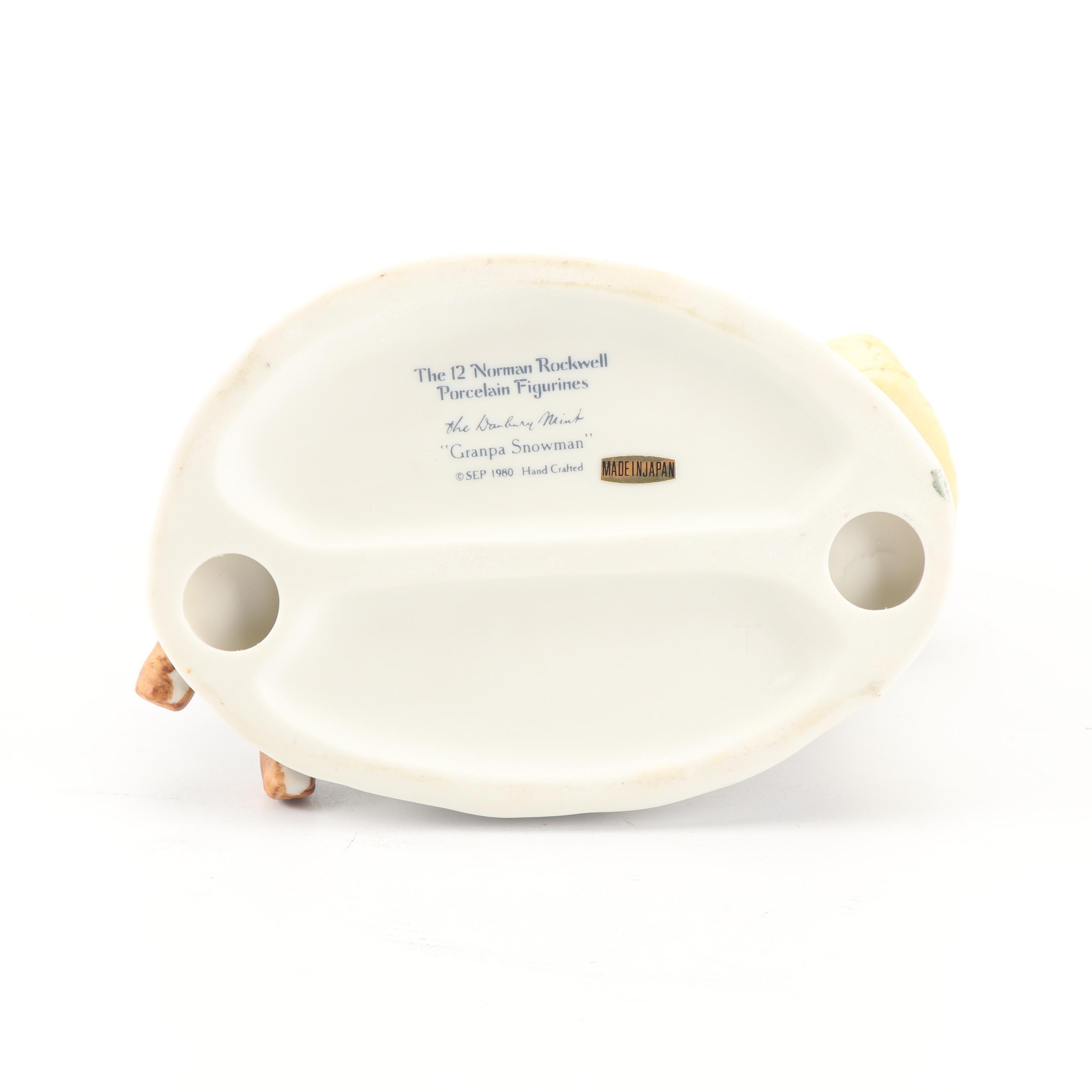 The Danbury Mint "The 12 Norman Rockwell Porcelain Figurines" Complete Set