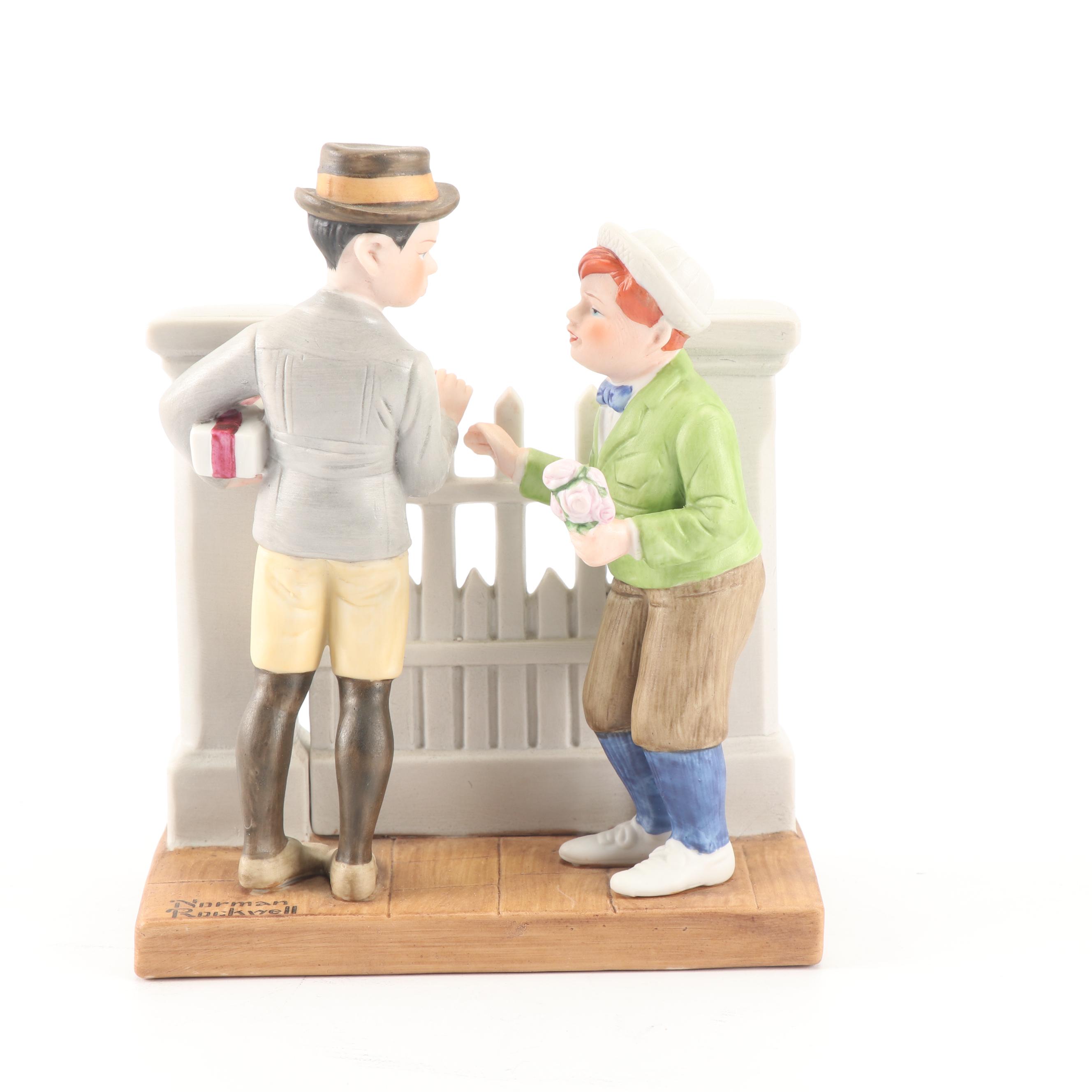 The Danbury Mint "The 12 Norman Rockwell Porcelain Figurines" Complete Set