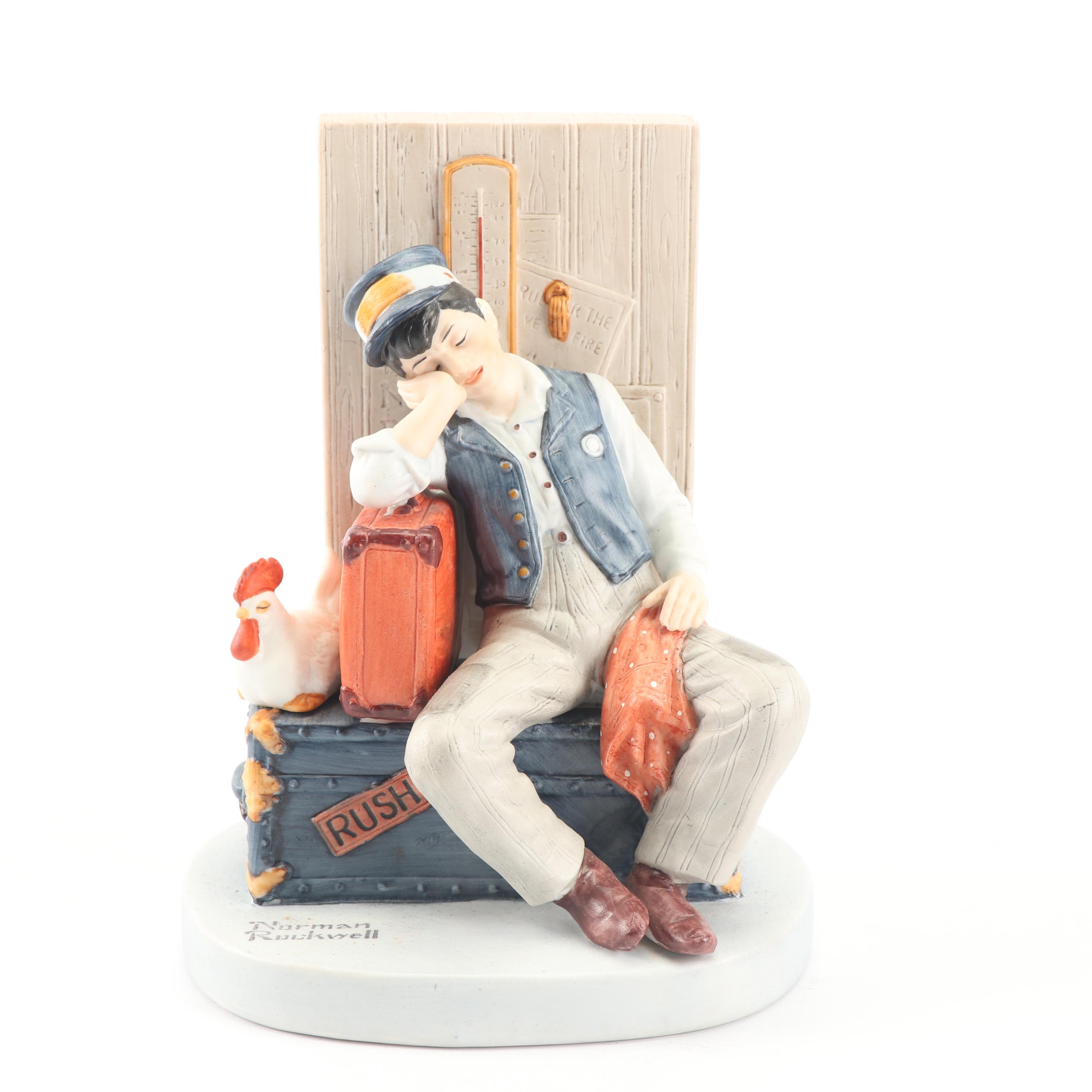 The Danbury Mint "The 12 Norman Rockwell Porcelain Figurines" Complete Set