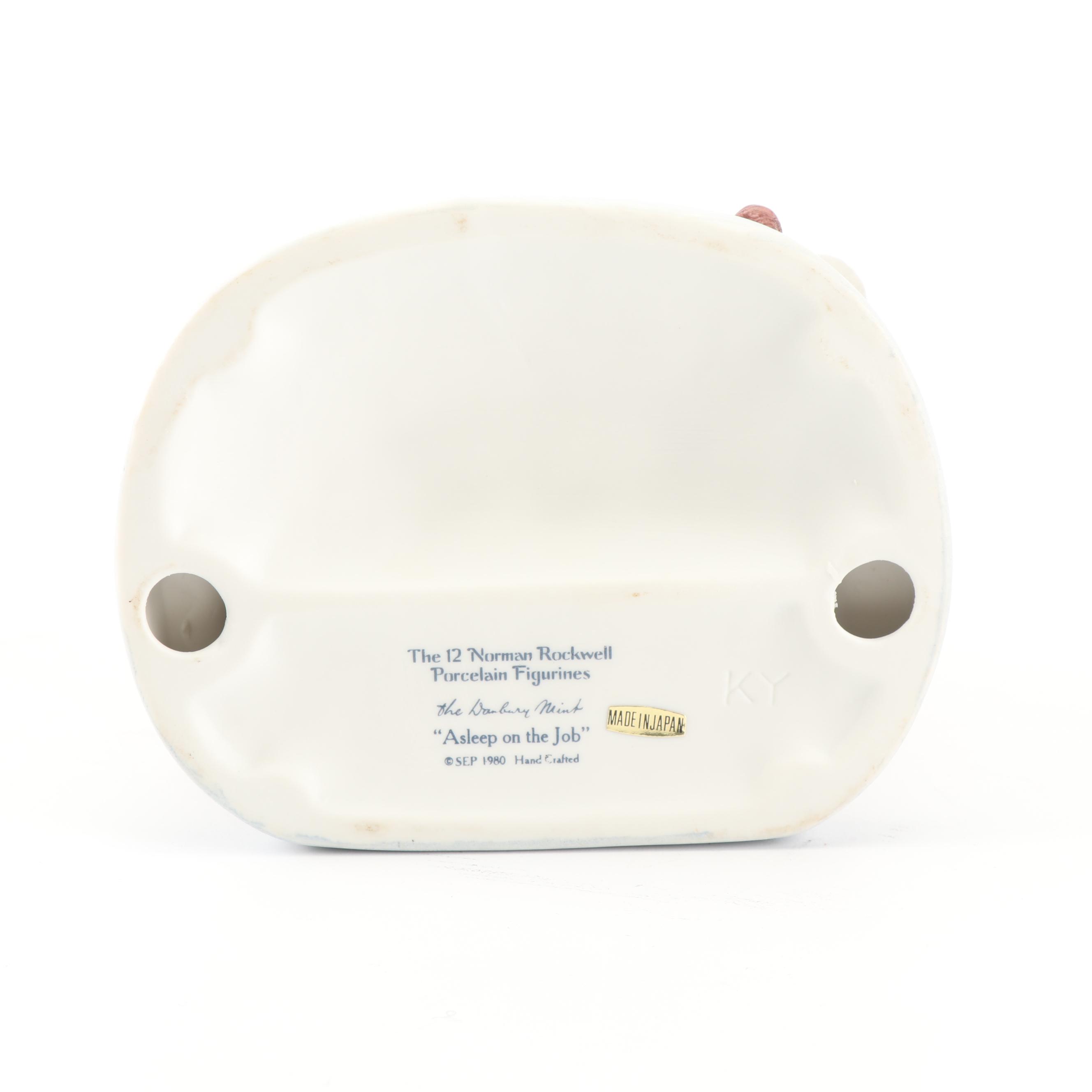 The Danbury Mint "The 12 Norman Rockwell Porcelain Figurines" Complete Set