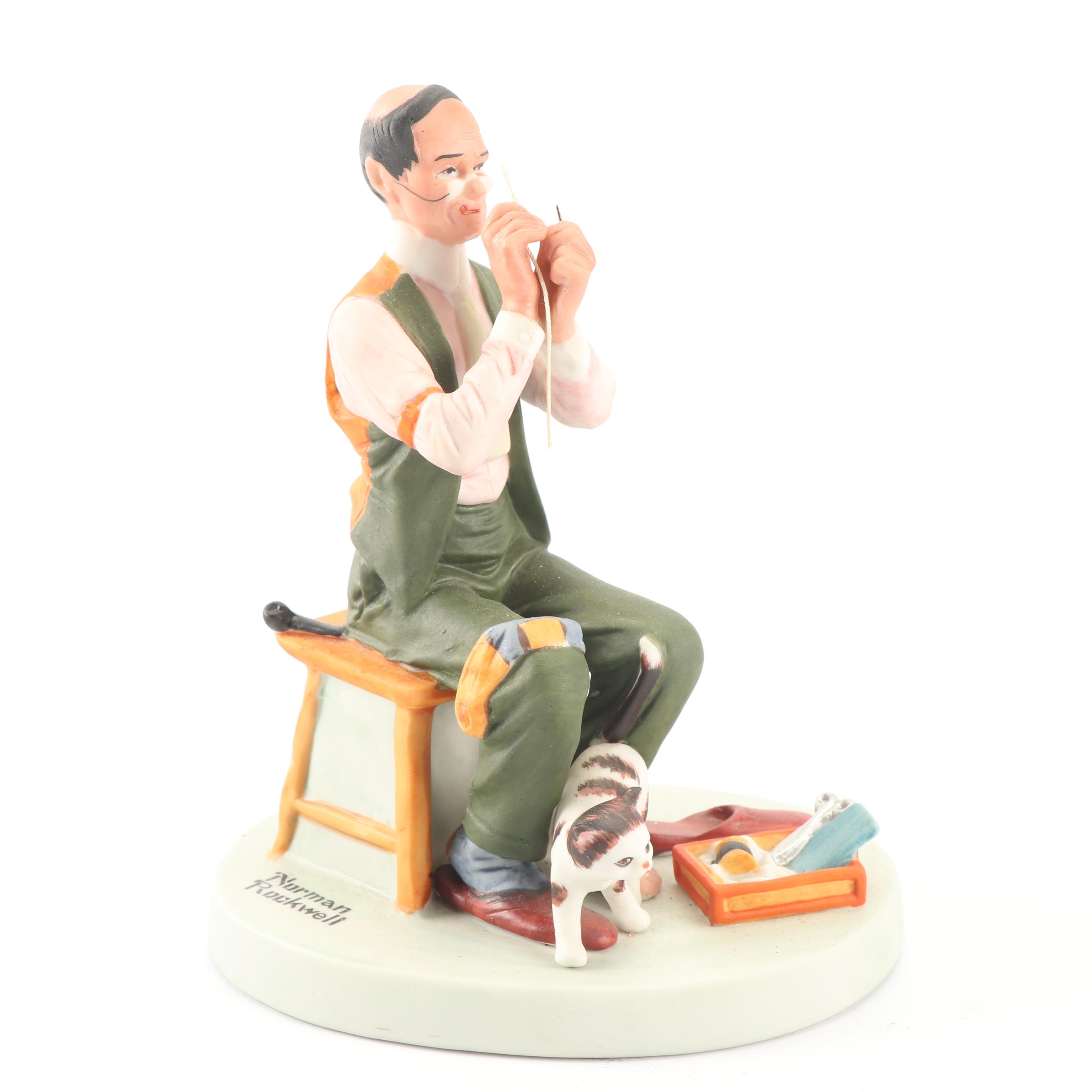 The Danbury Mint "The 12 Norman Rockwell Porcelain Figurines" Complete Set