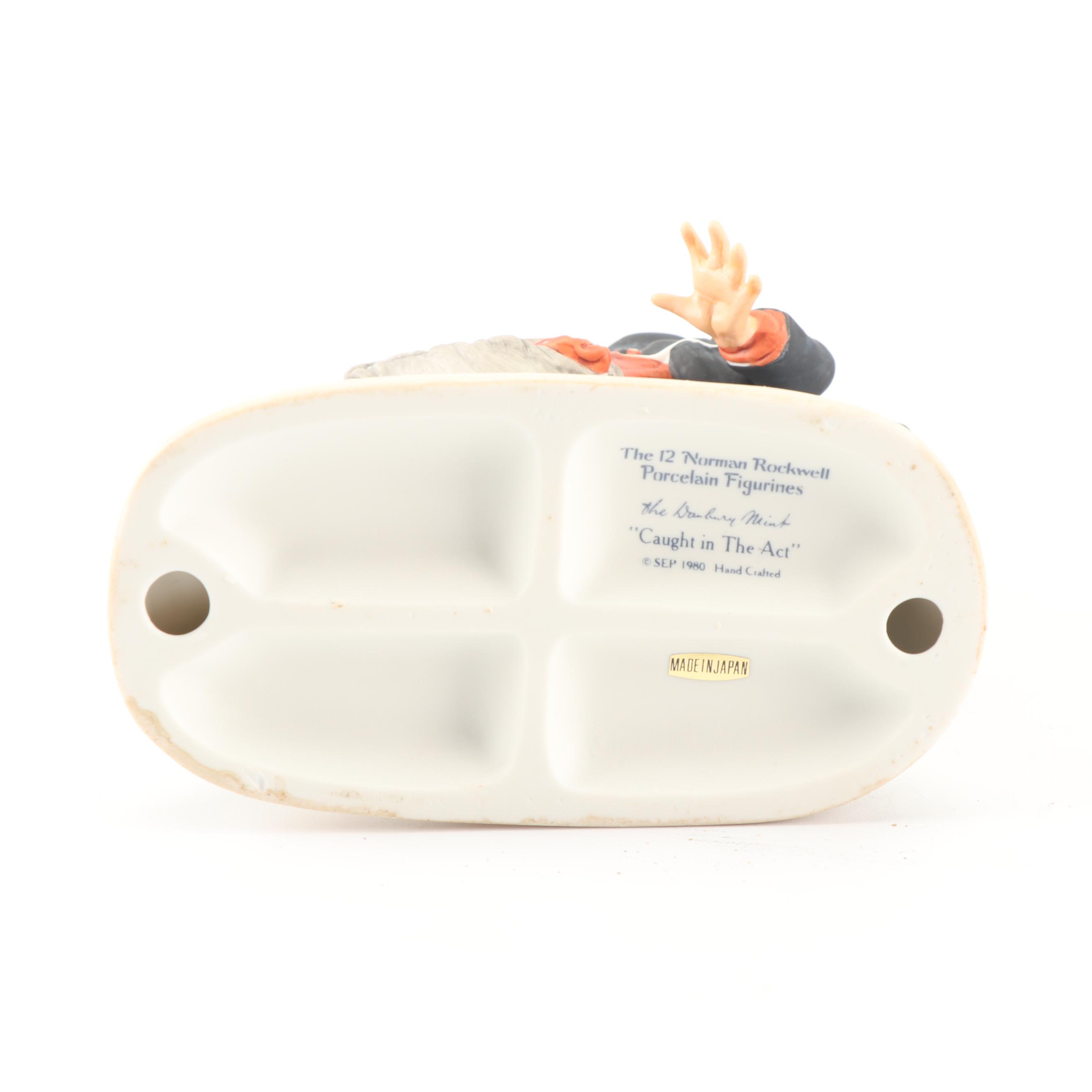 The Danbury Mint "The 12 Norman Rockwell Porcelain Figurines" Complete Set